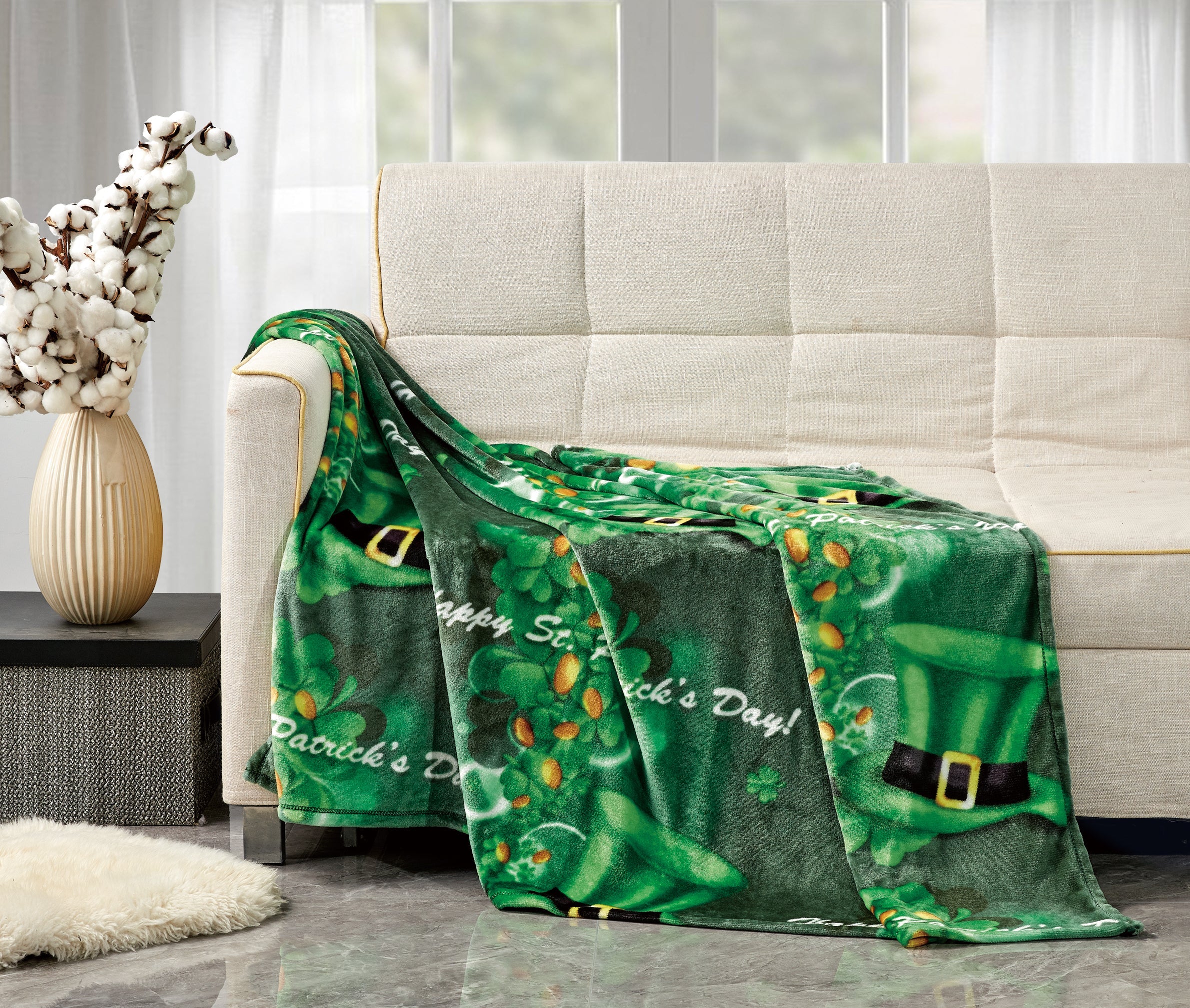 St. Patrick's Day 50" x 70" Throw Blanket - Image 4