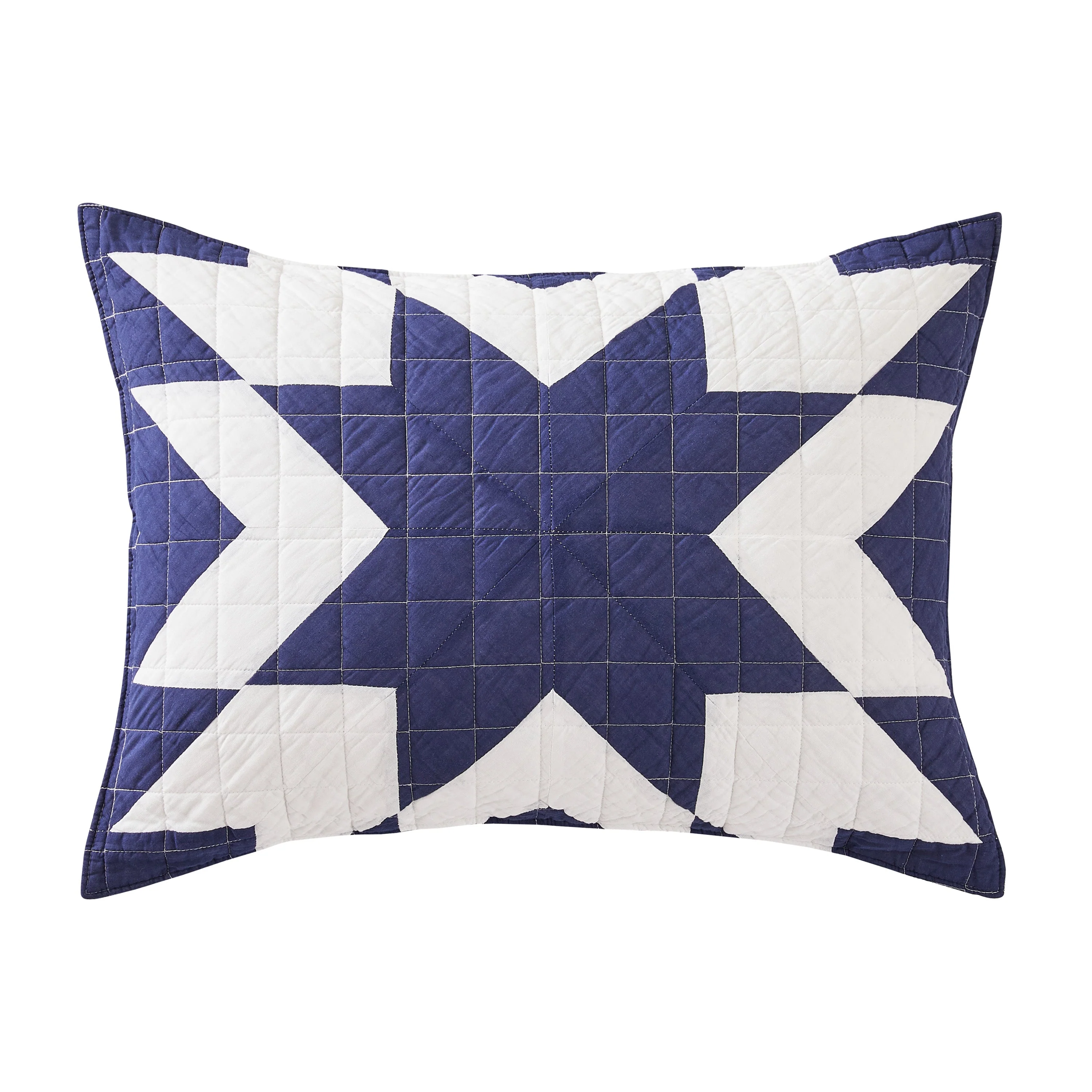 Star Patch Patchwork Cotton Quilt Set - Image 11