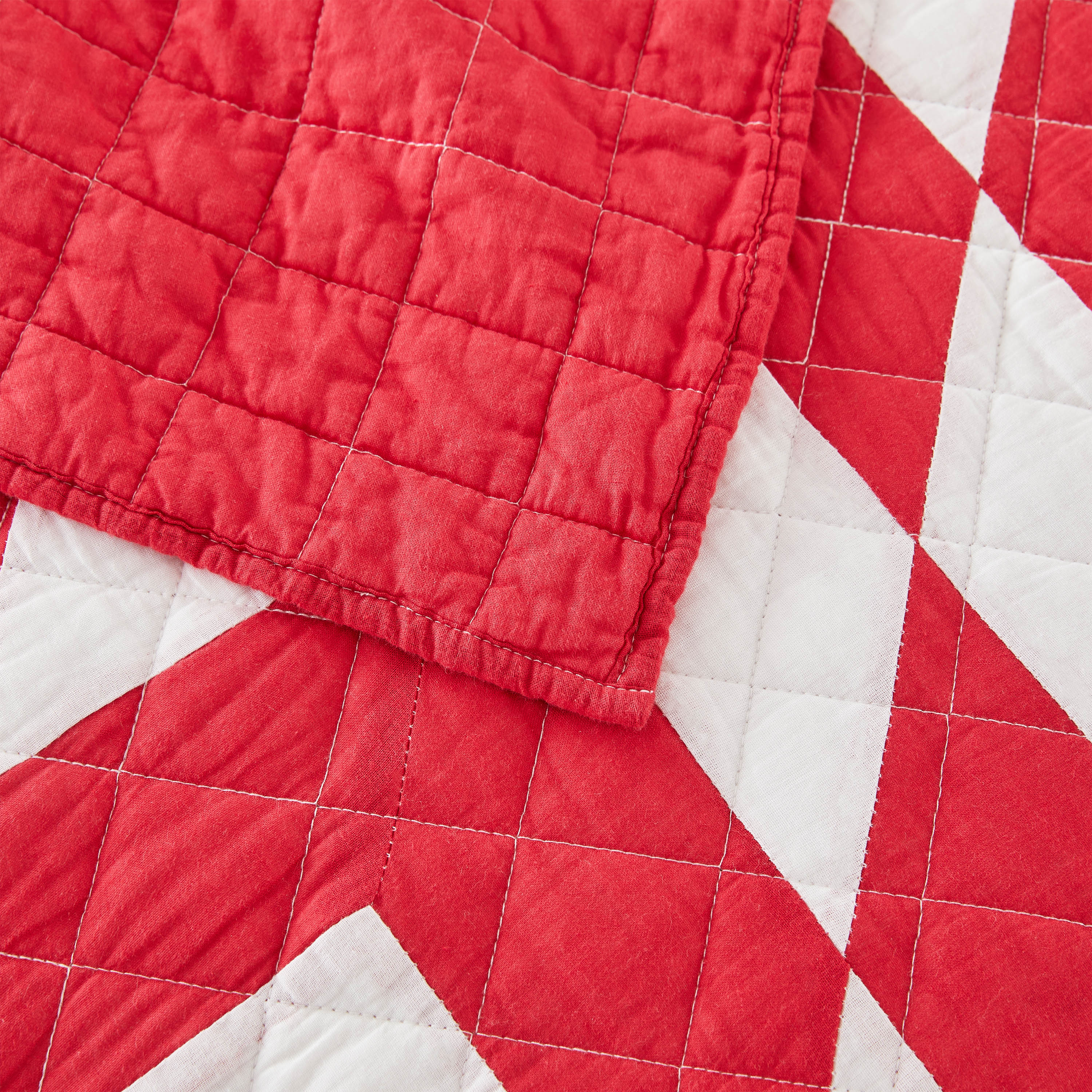 Star Patch Patchwork Cotton Quilt Set - Image 19