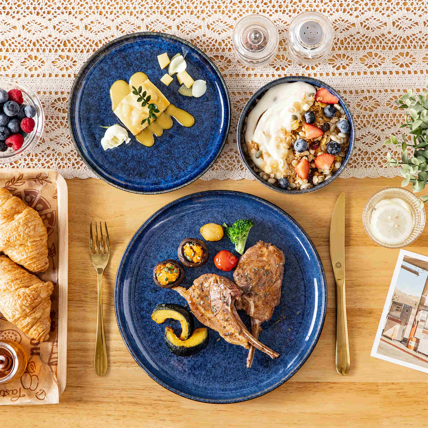 Starry Lipped-Edge 18 Piece Dinnerware Set - Image 3