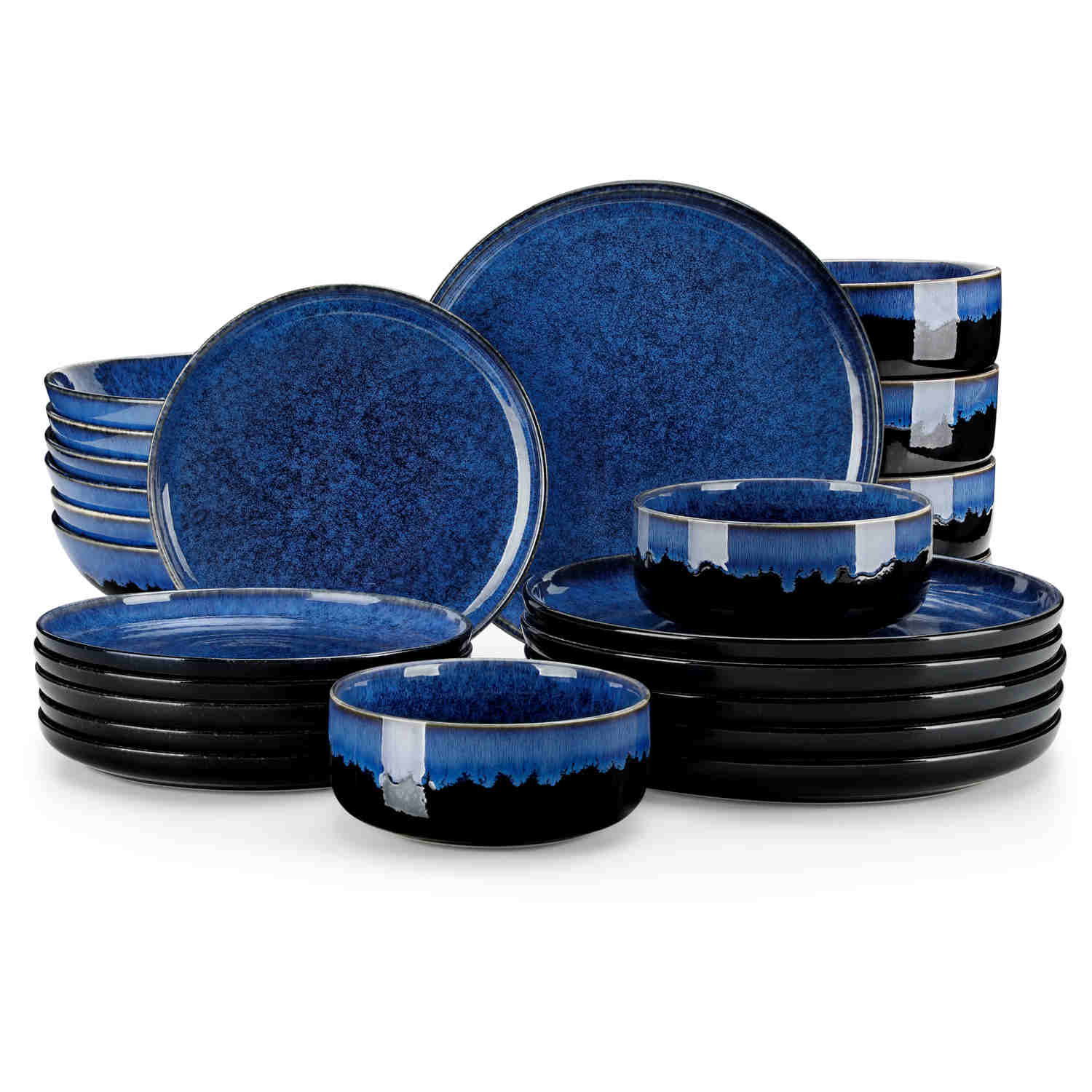 Starry Lipped-Edge 24 Piece Dinnerware Set - Image 2