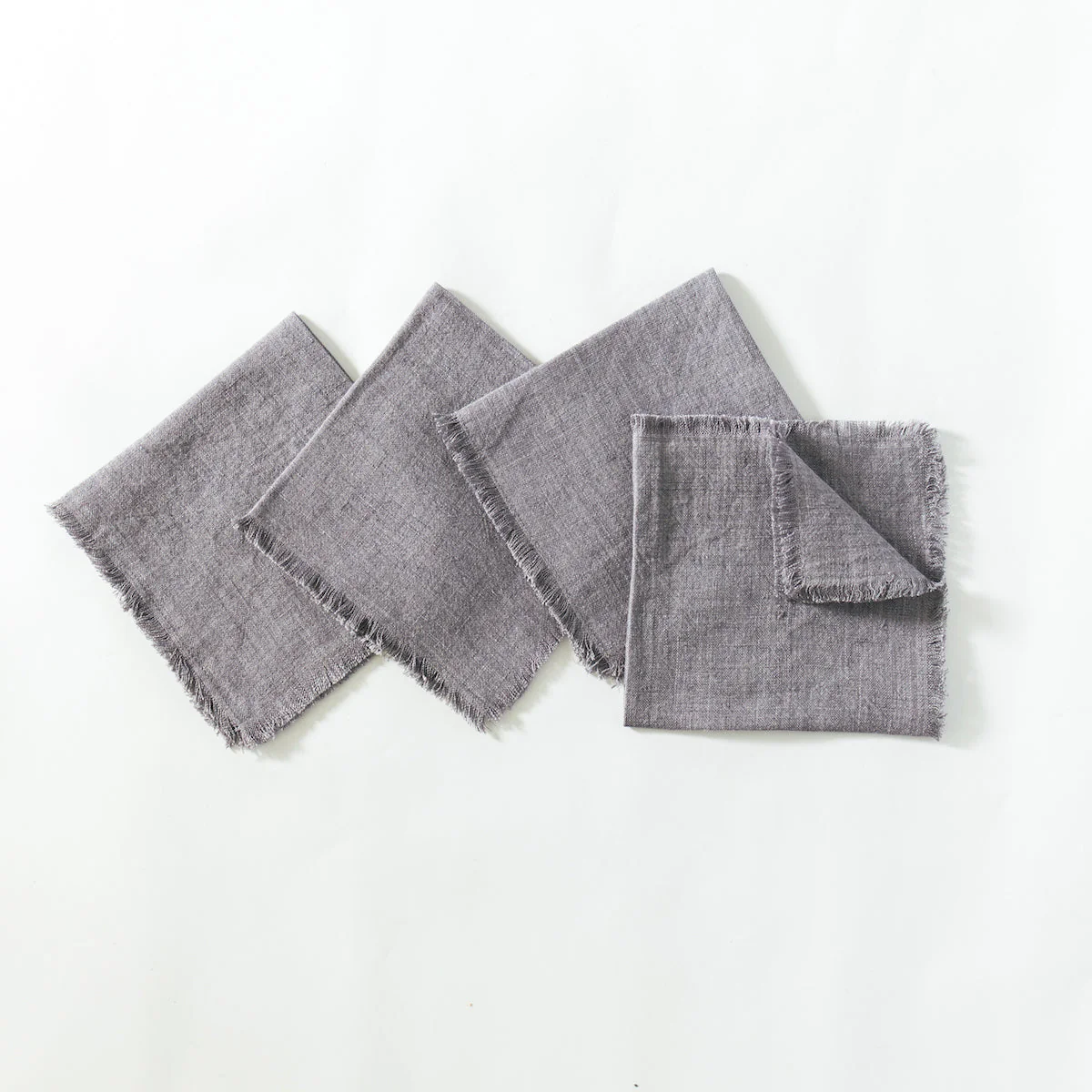 Stone Washed Linen Cocktail Napkin - Image 2