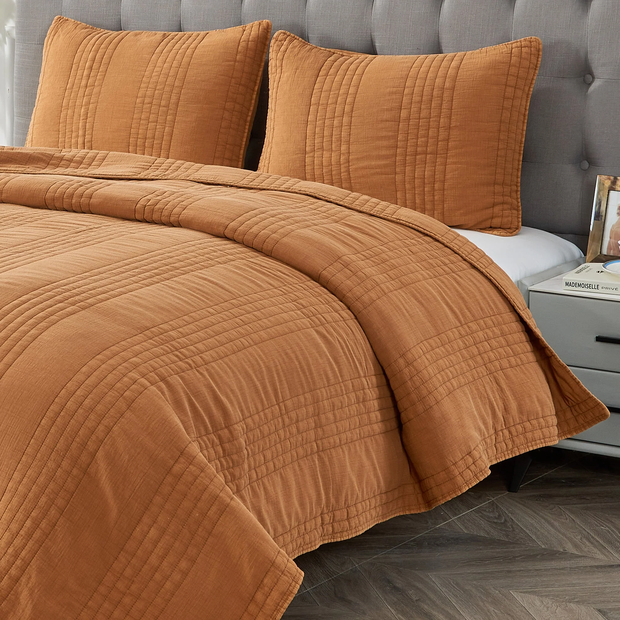 Stonewashed Cotton Quilt Set - Image 12