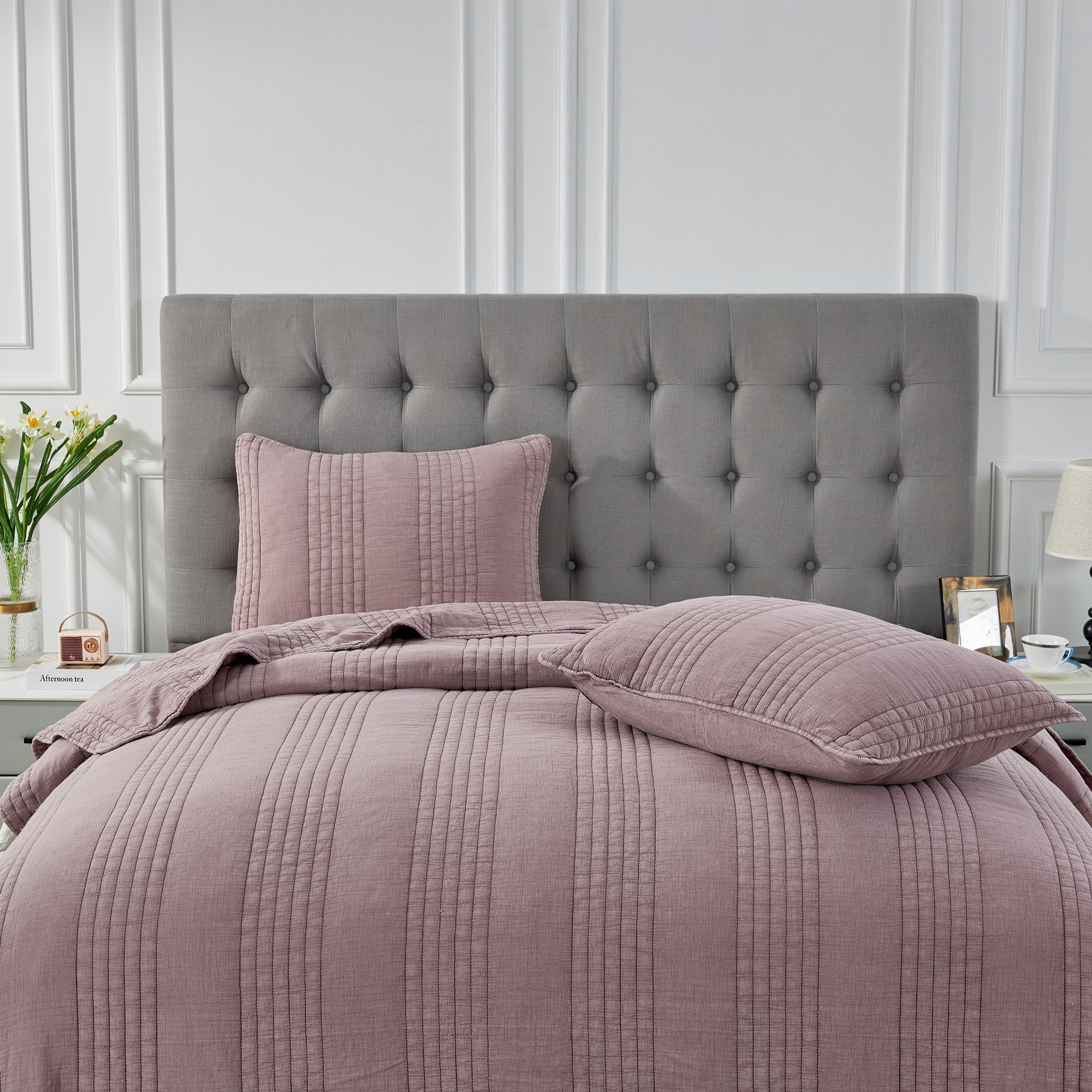 Stonewashed Cotton Quilt Set - Image 39