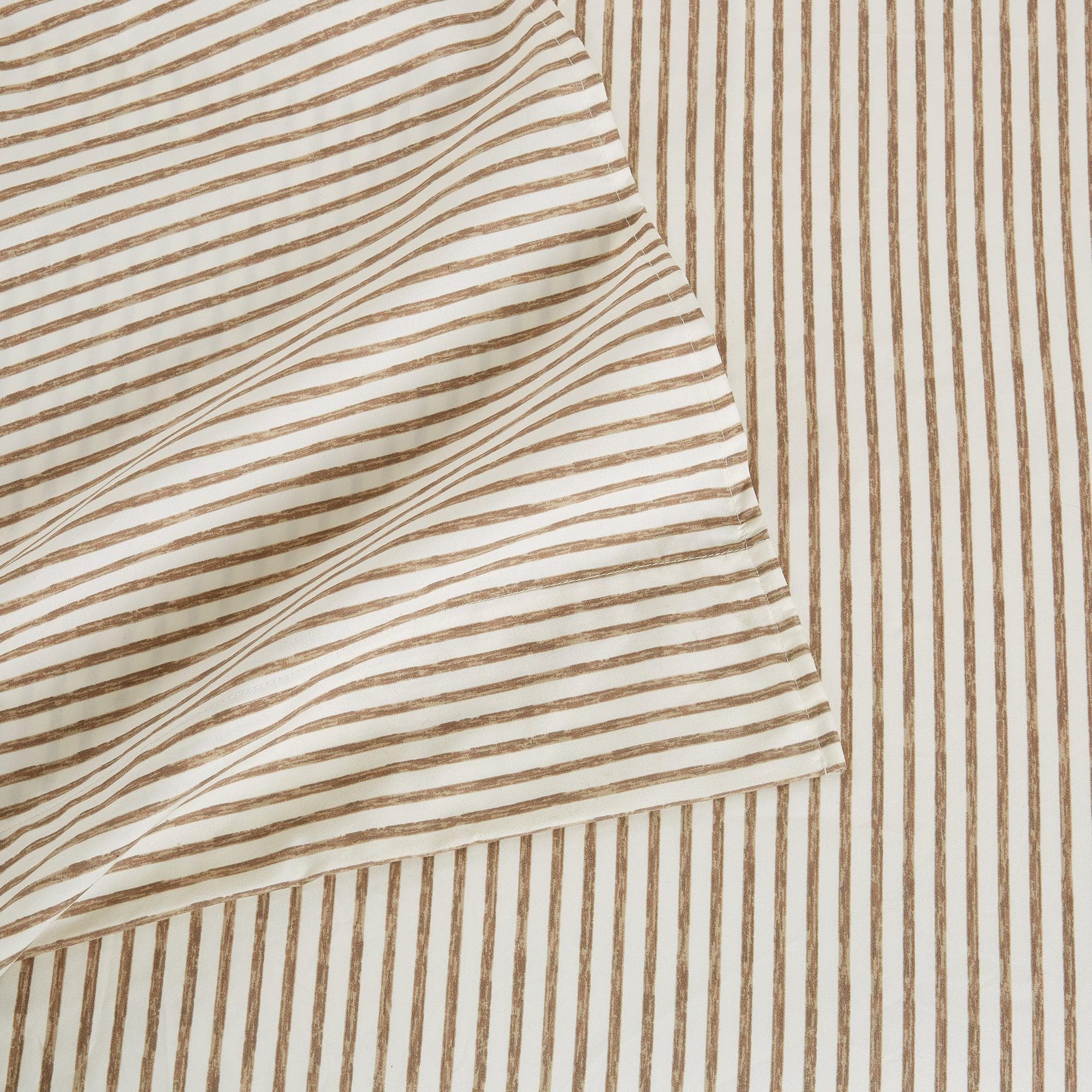 Striped Microfiber Sheet Set - Evette Collection - Image 31