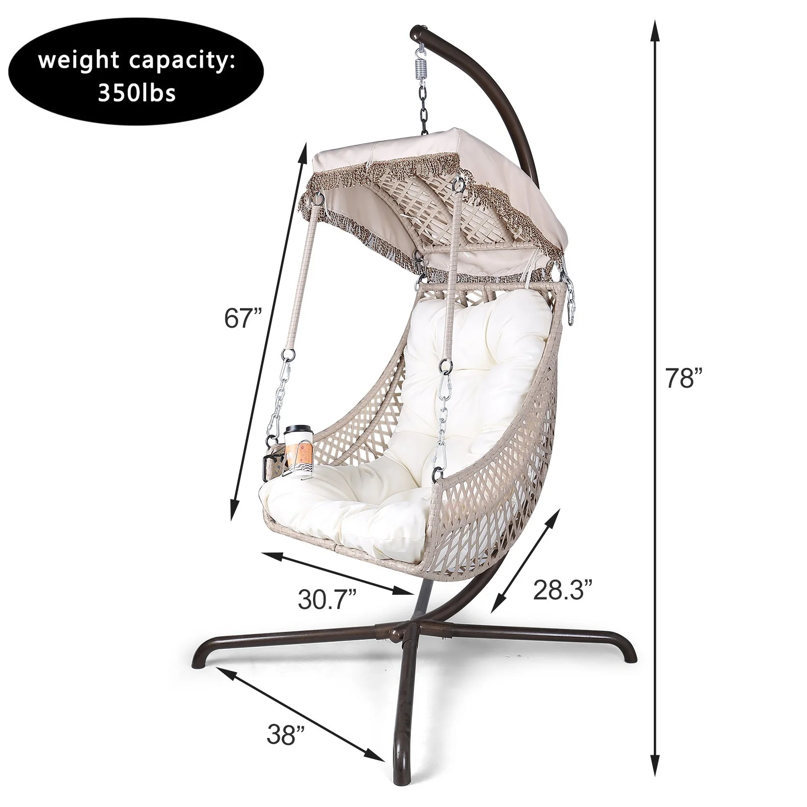 Swing Egg Chair with Stand - Image 5