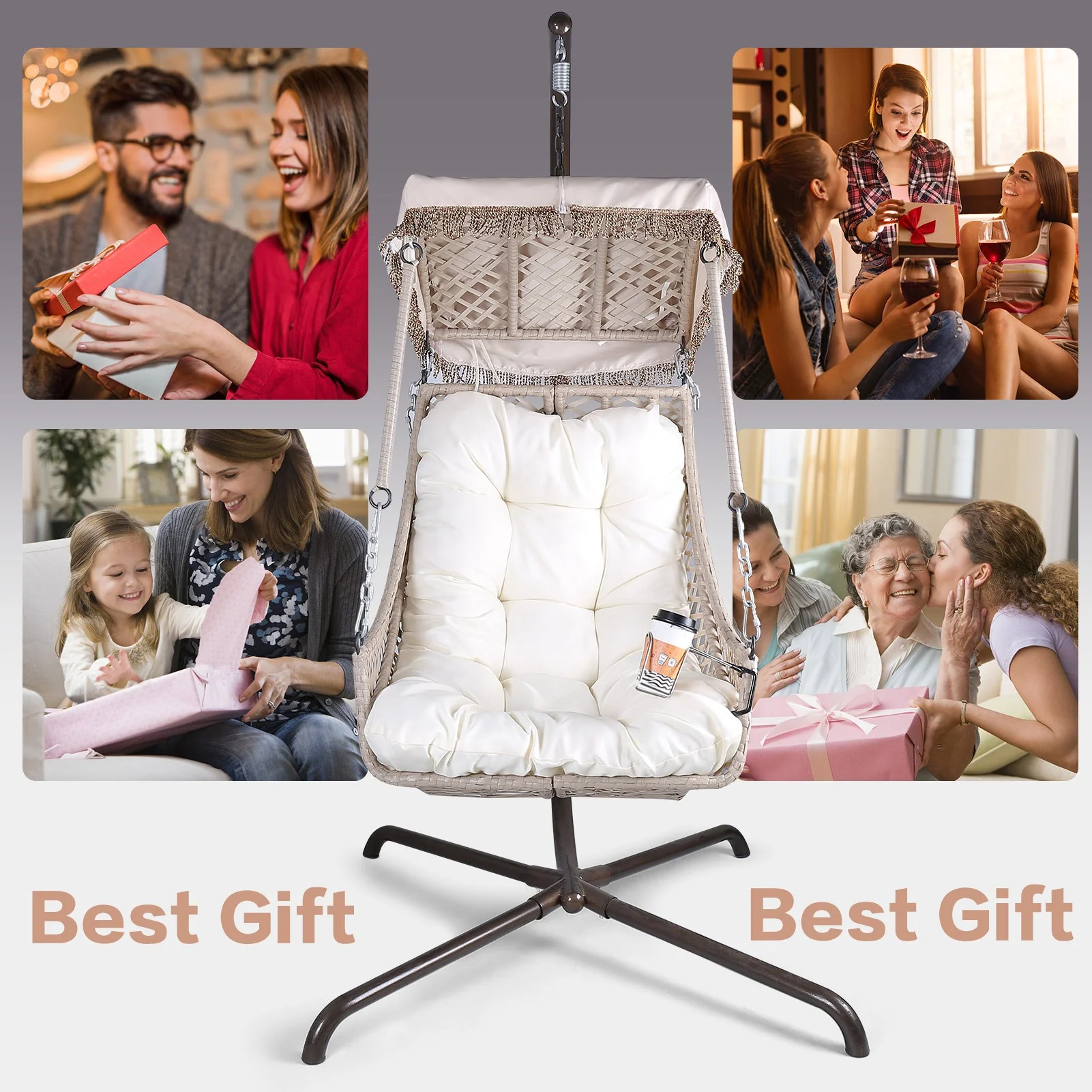 Swing Egg Chair with Stand - Image 7