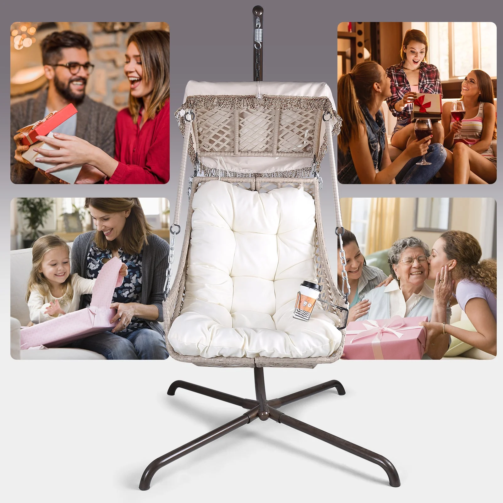Swing Egg Chair with Stand - Image 8