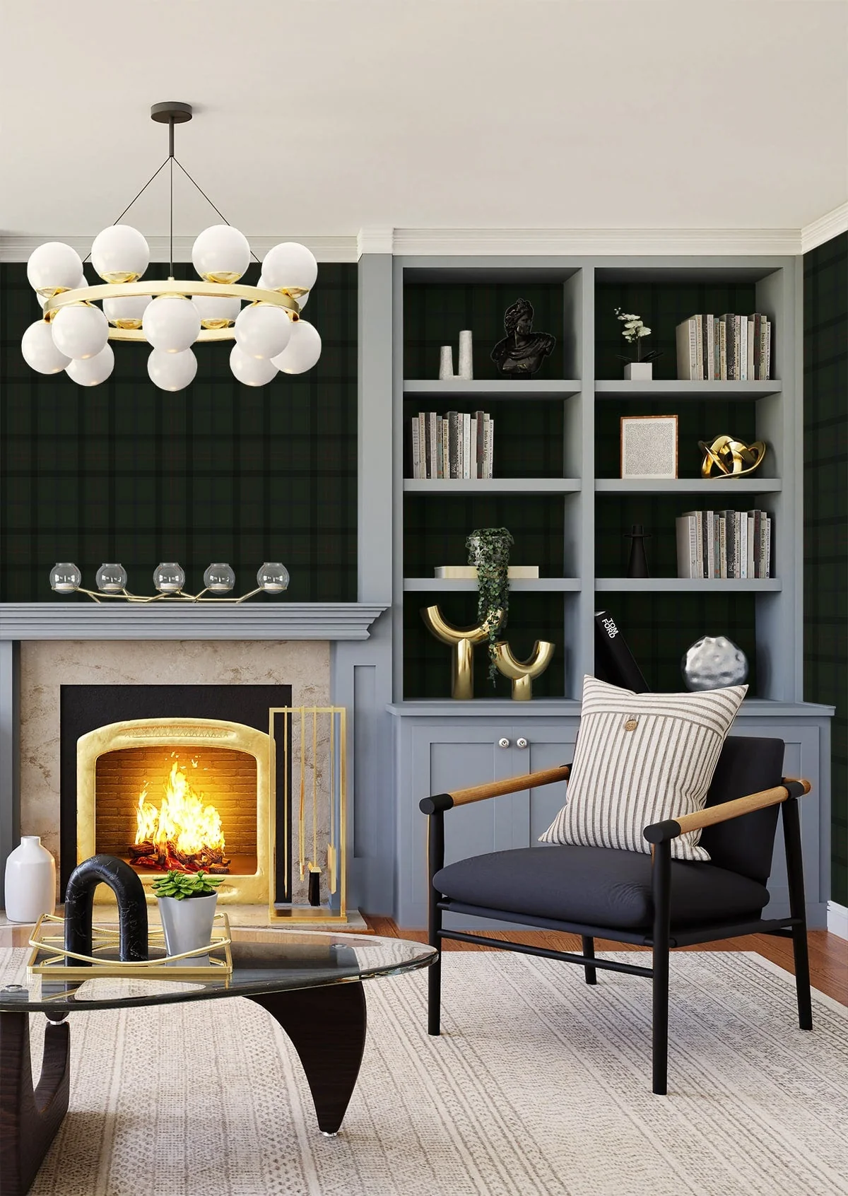 Tailor Plaid Premium Peel and Stick Removable Wallpaper - Image 10