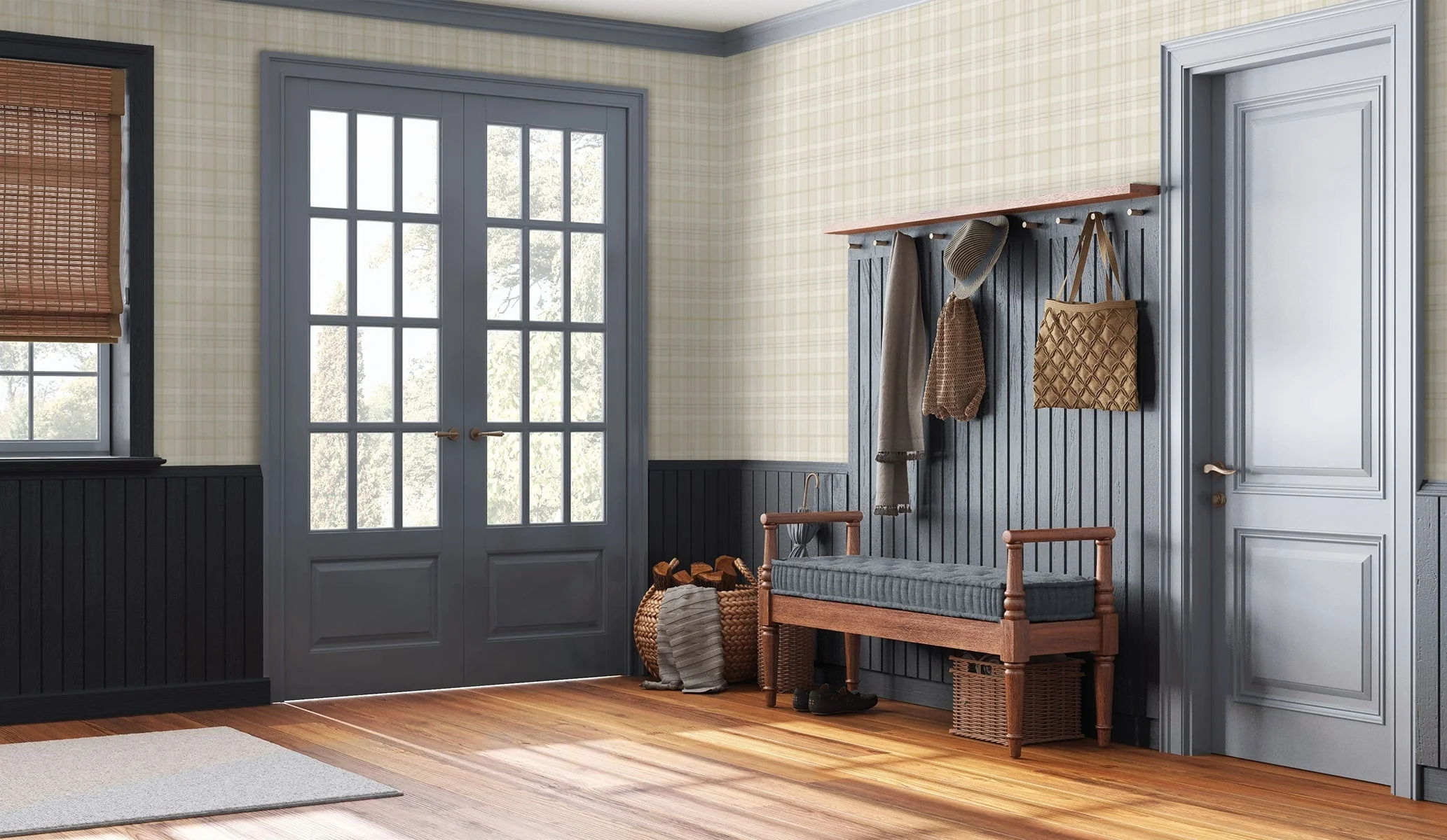 Tailor Plaid Premium Peel and Stick Removable Wallpaper - Image 23