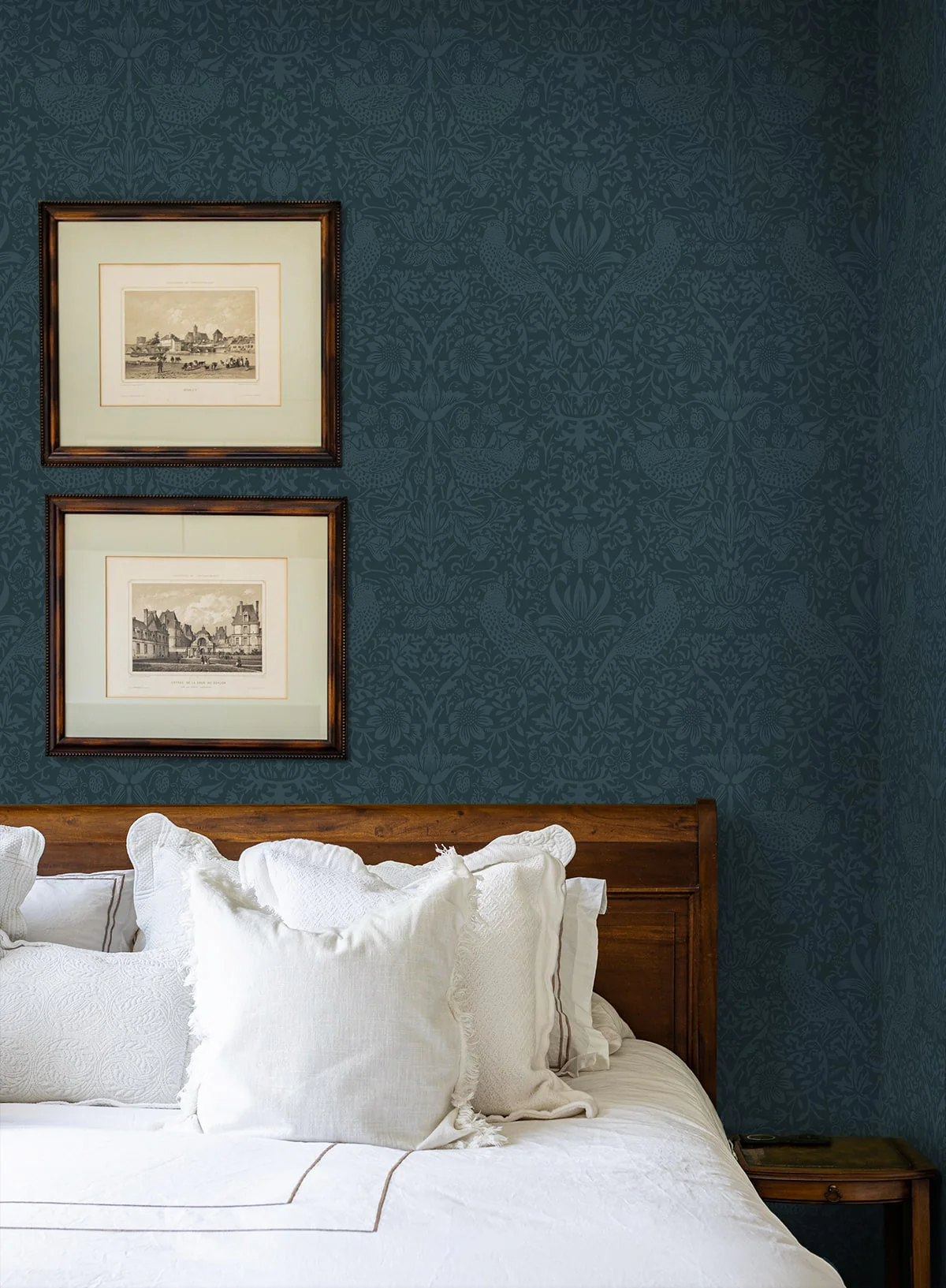 Tonal Bird Garden Vintage Prepasted Wallpaper - Image 2