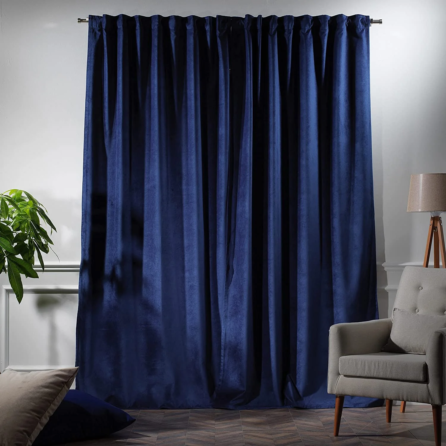 Extra Long Solid Matte Velvet Soft Curtains, 2 Panels, 5-25 Feet Custom Made Curtains - Image 18