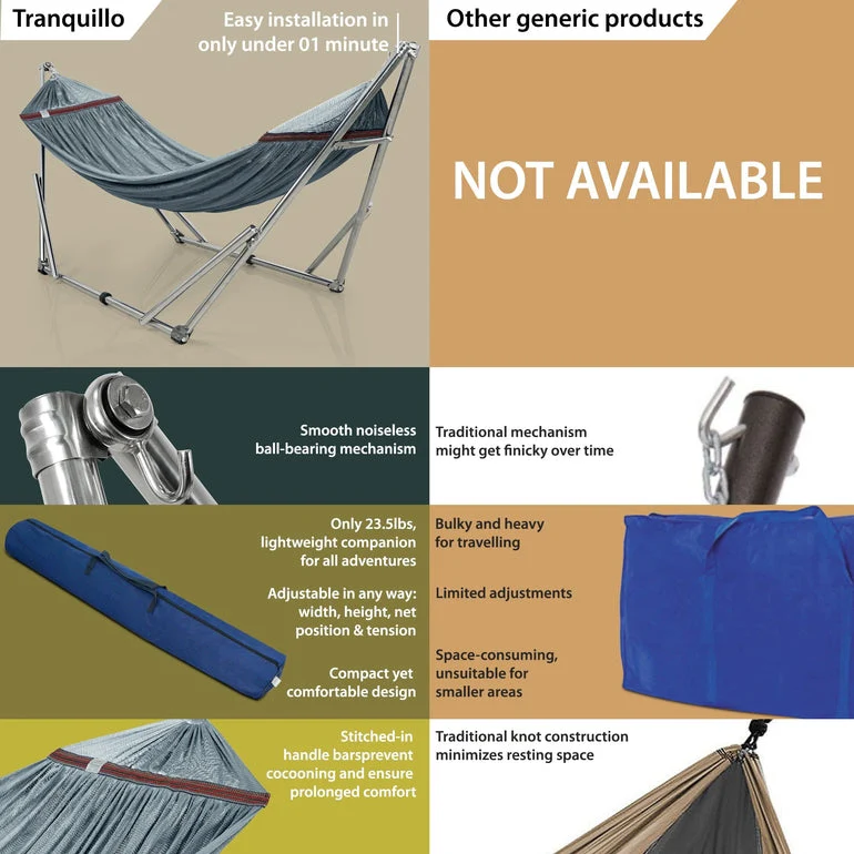 Tranquillo Original Stainless Steel Hammock Stand - Image 14