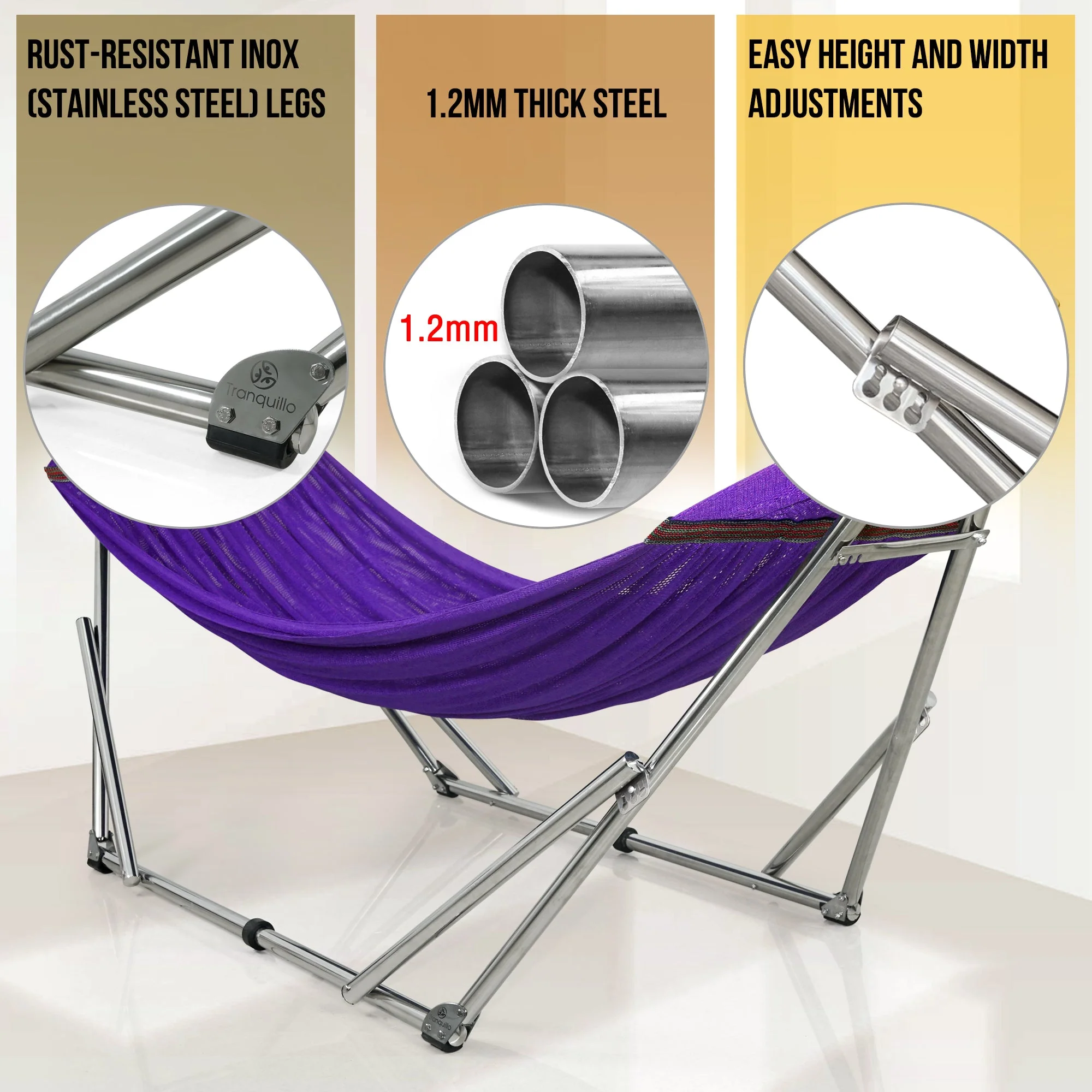 Tranquillo Original Stainless Steel Hammock Stand - Image 51