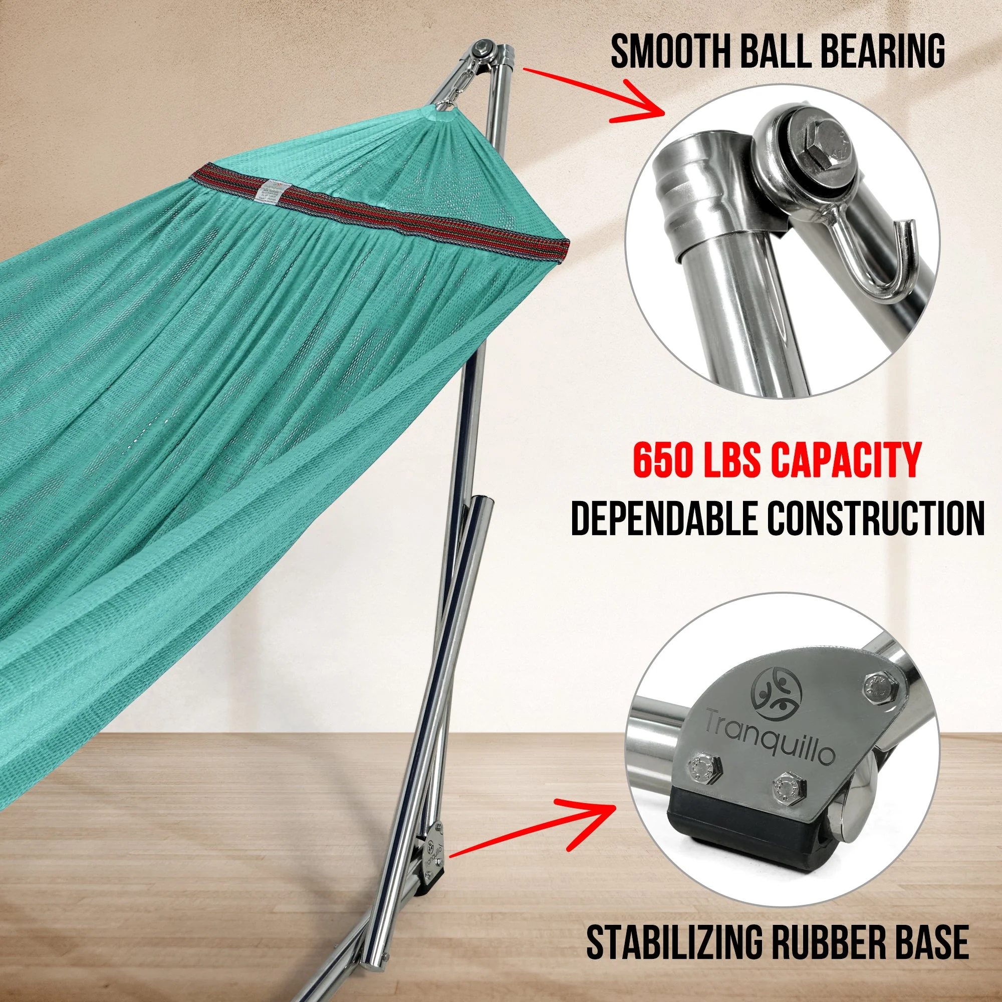 Tranquillo Original Stainless Steel Hammock Stand - Image 77