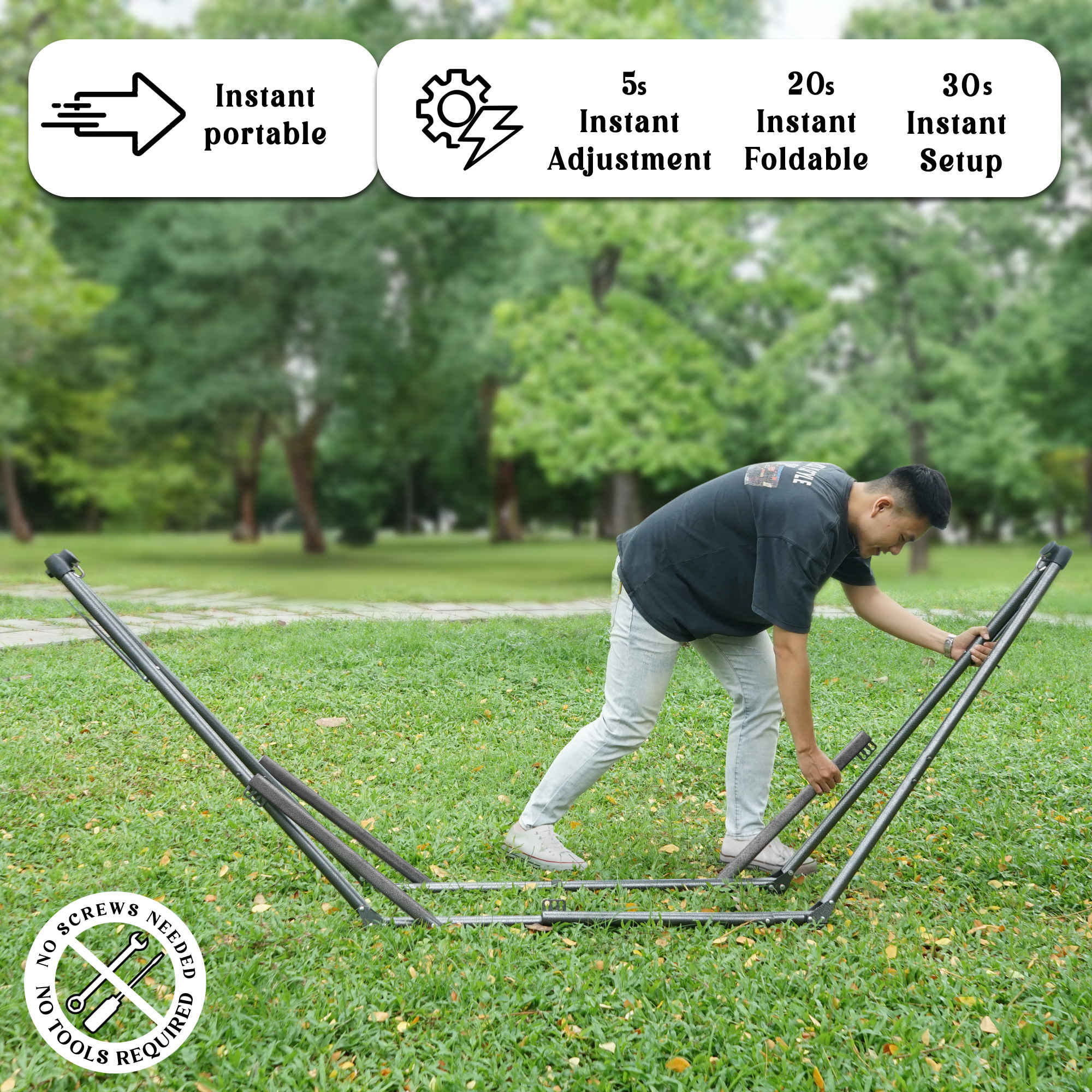 Tranquillo Uniki Collapsible Hammock Stand - Image 36