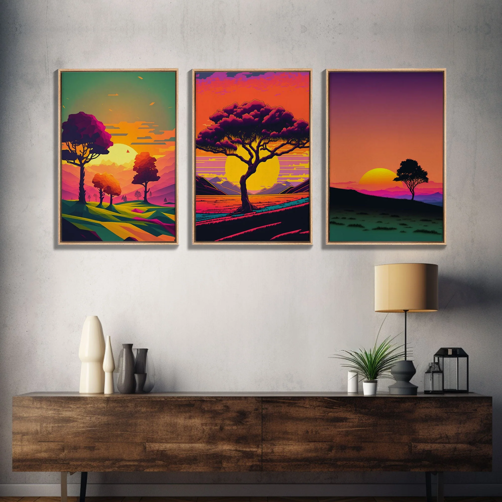 Triptych 3 Panel Wall Art, Framed Canvas Prints - Image 12
