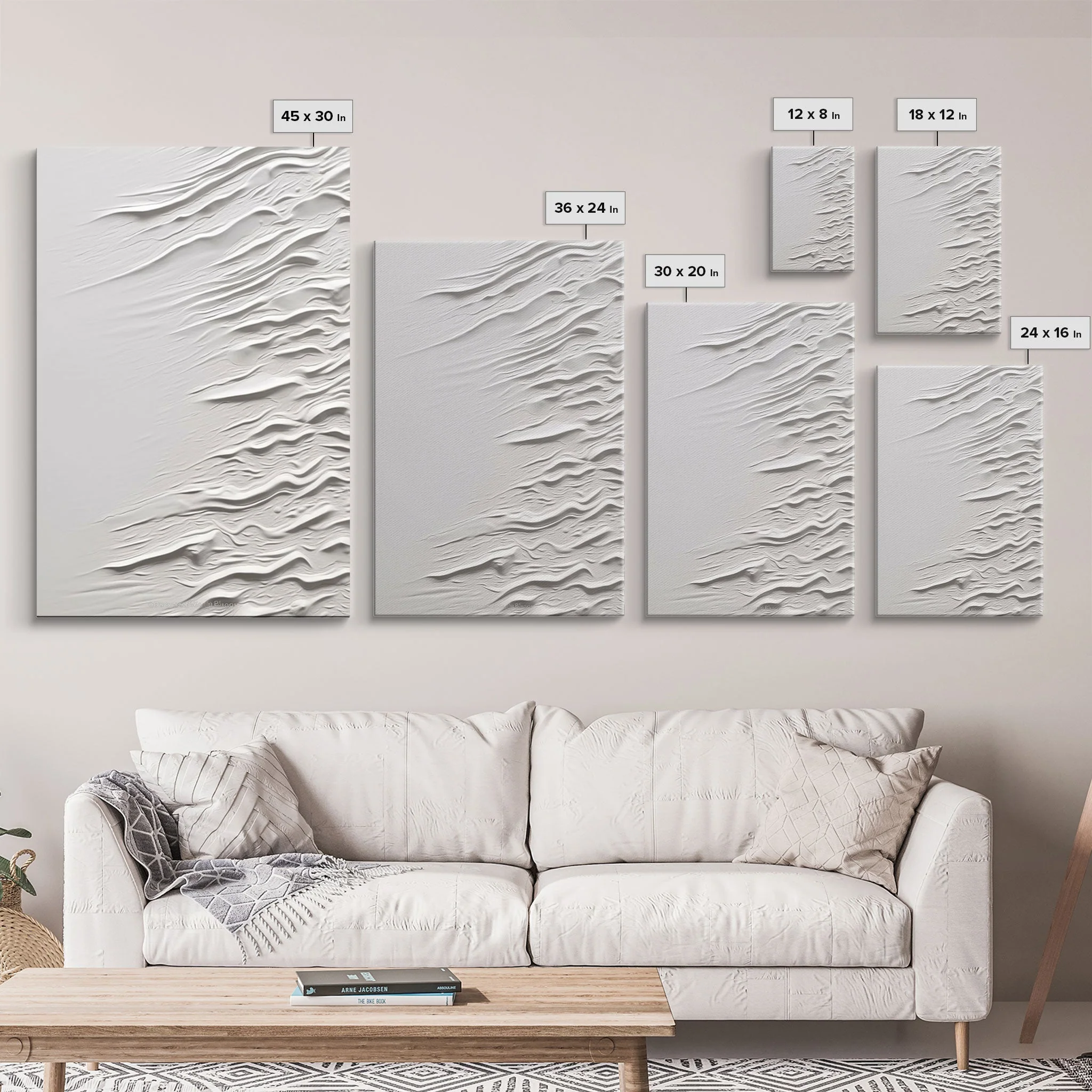 Triptych Framed Canvas Print Wall Art Set of 3 - Image 7