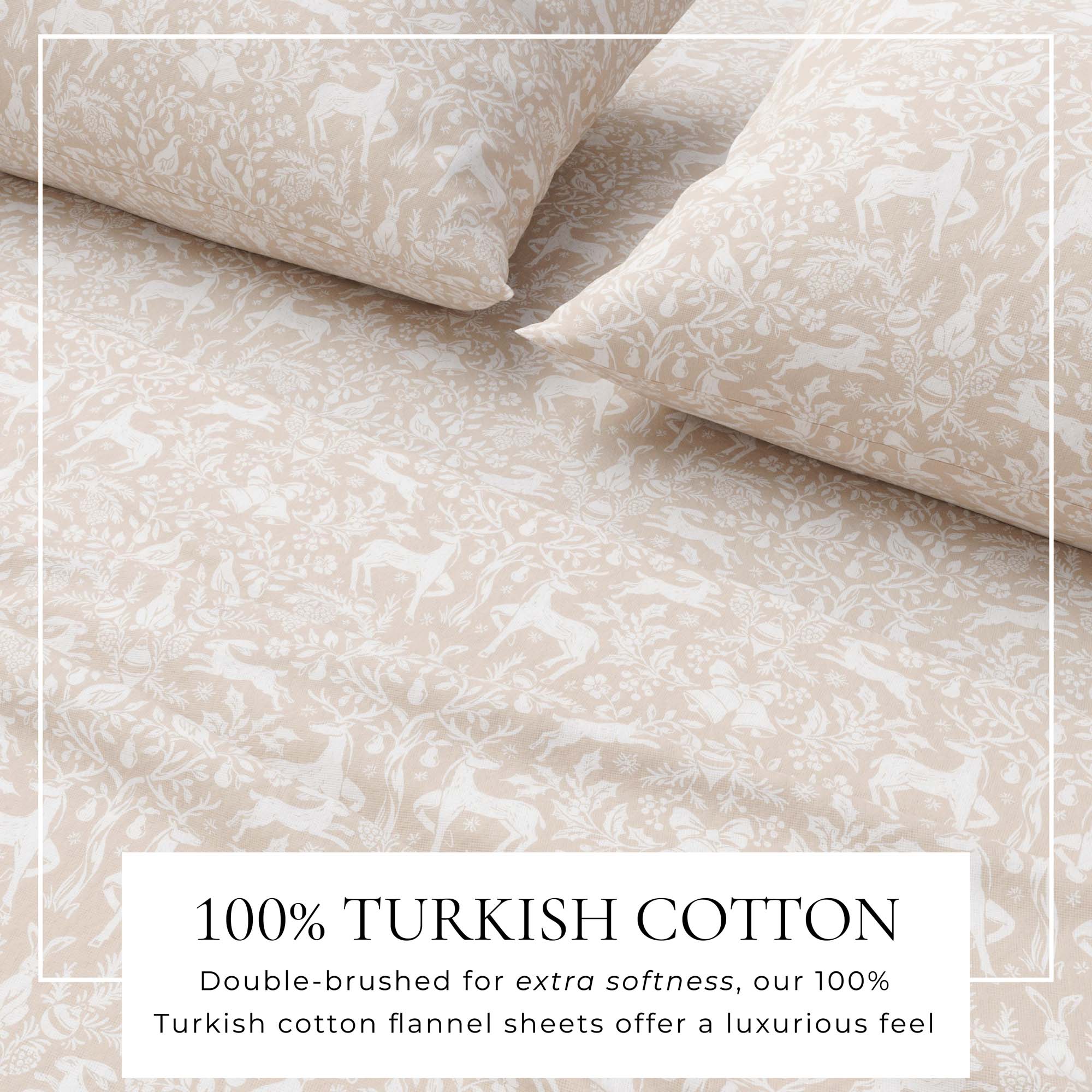 Turkish Cotton Flannel Sheet Set - Elevated Holiday Collection - Image 14