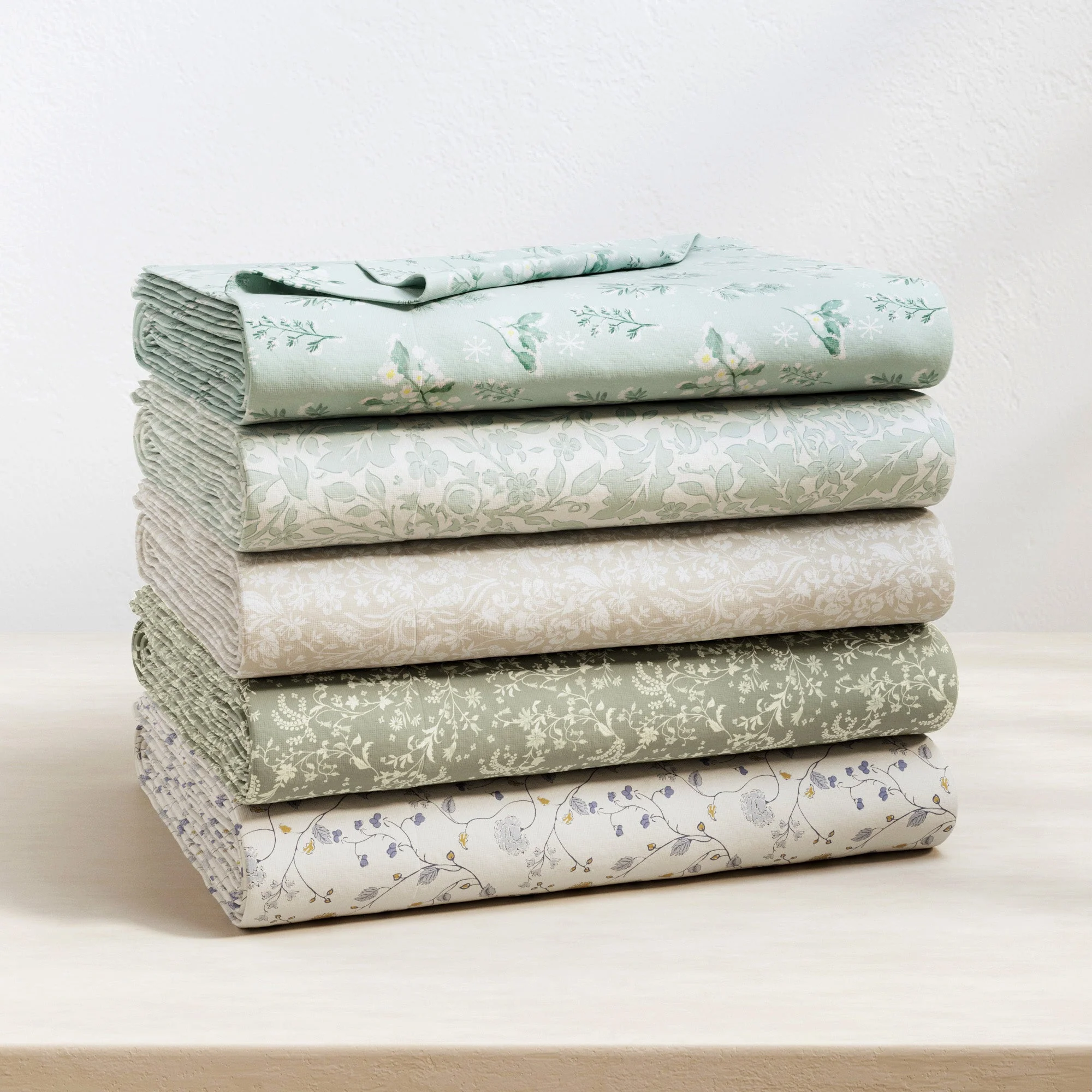 Turkish Cotton Flannel Sheet Set - Winter Floral Collection - Image 6