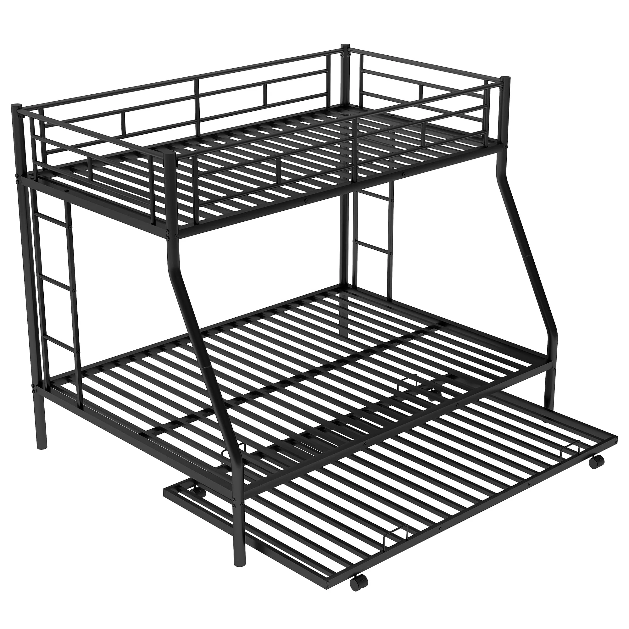 Twin-Over-Bunk Bed with Twin Size Trundle, Black - Image 6