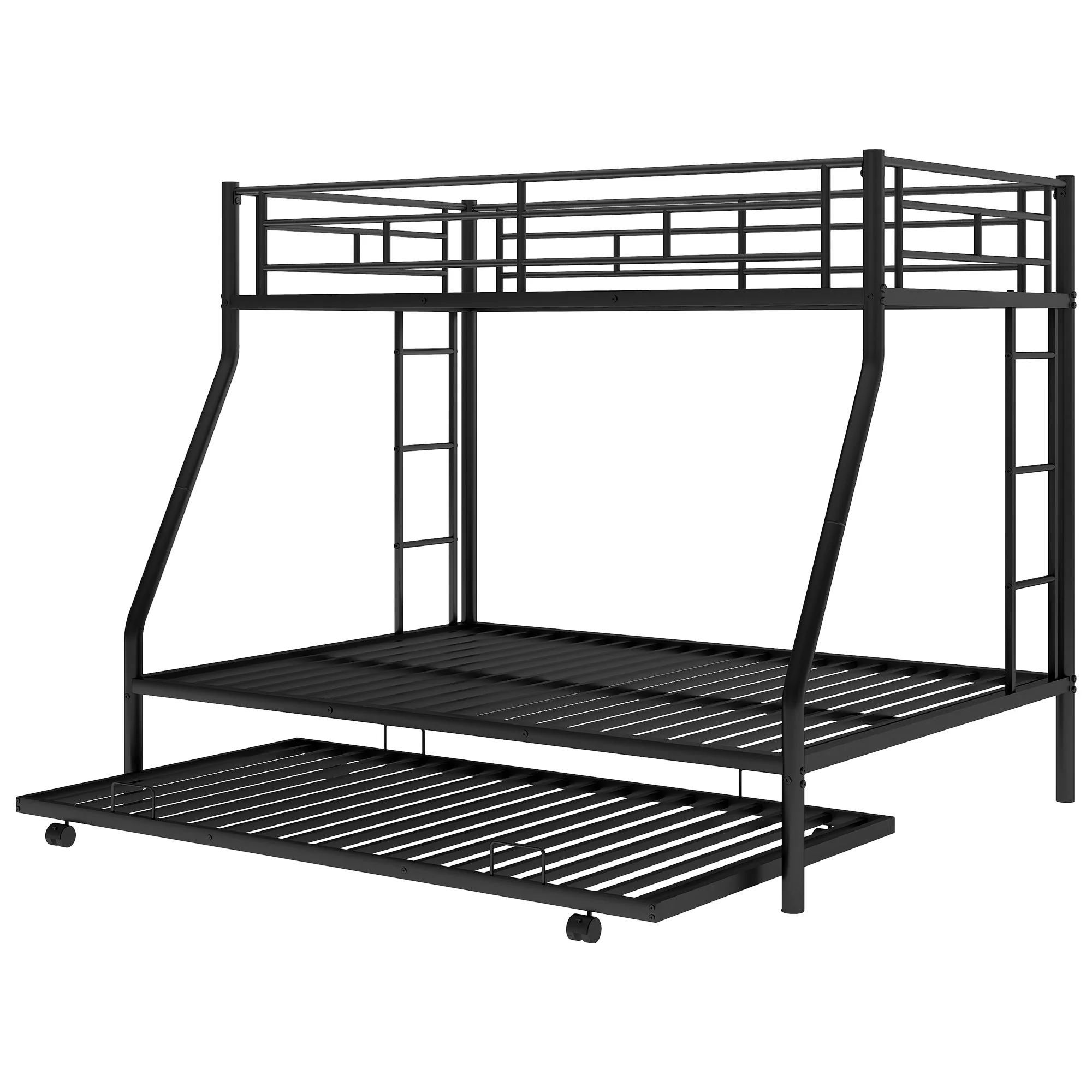 Twin-Over-Bunk Bed with Twin Size Trundle, Black - Image 7