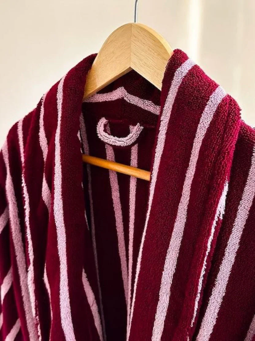 Ultra Soft Retro Stripe Bathrobe - Image 11