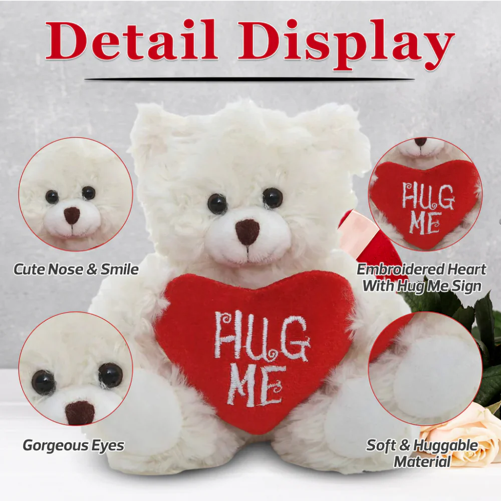 Valentine Mocha Bear Cream 9" - Image 4