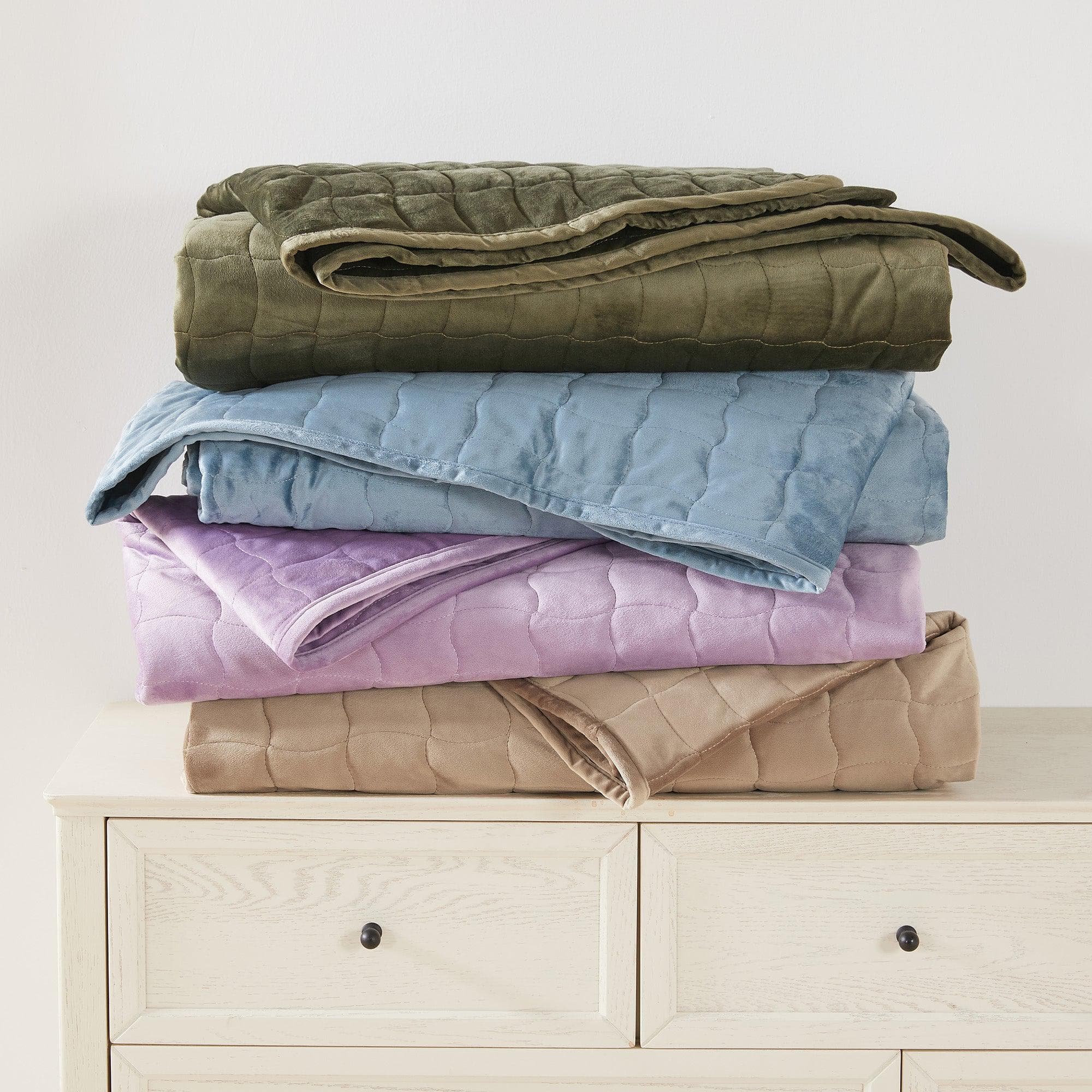Velvet Box-Stitched Quilt Set - Vivica Collection - Image 36