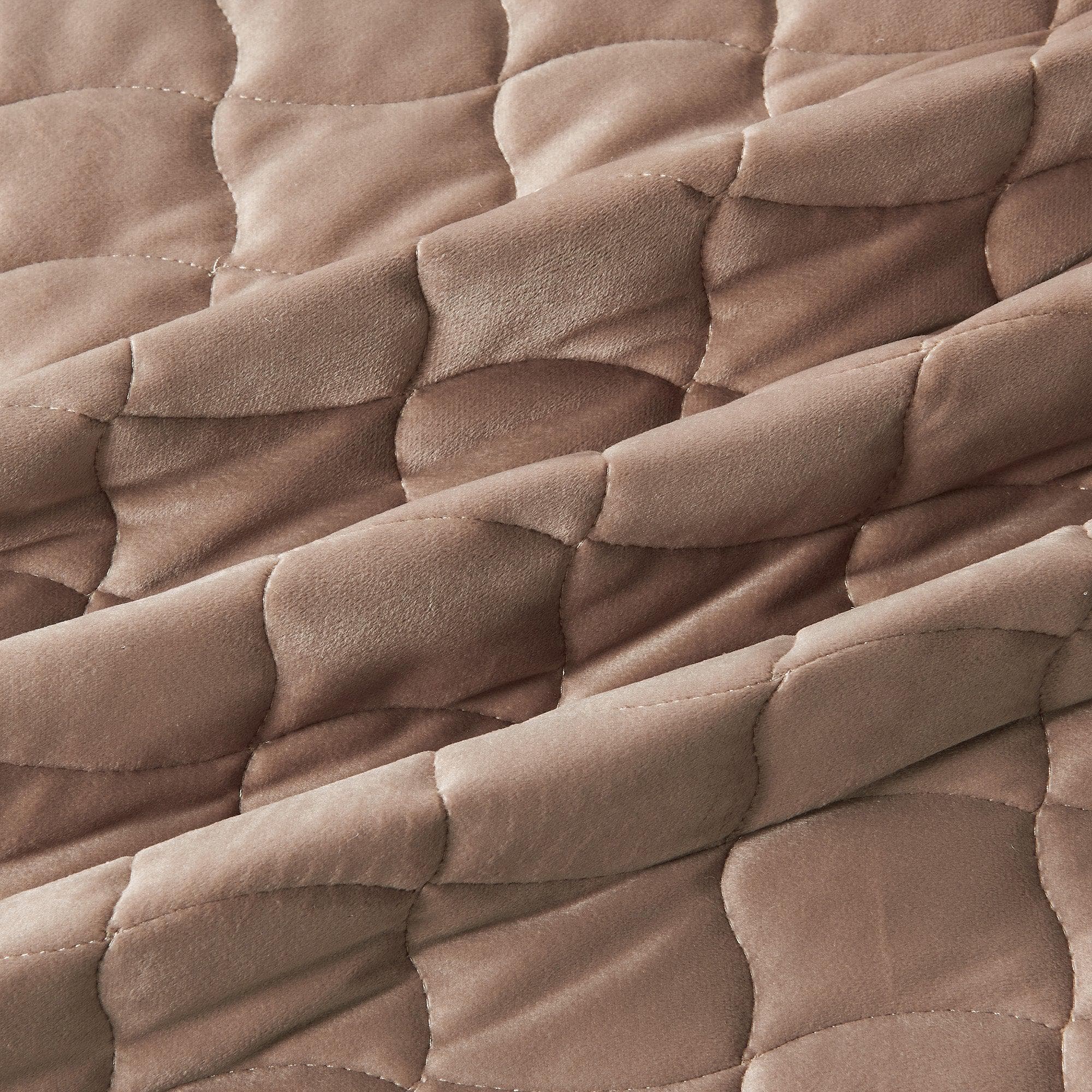 Velvet Box-Stitched Quilt Set - Vivica Collection - Image 39