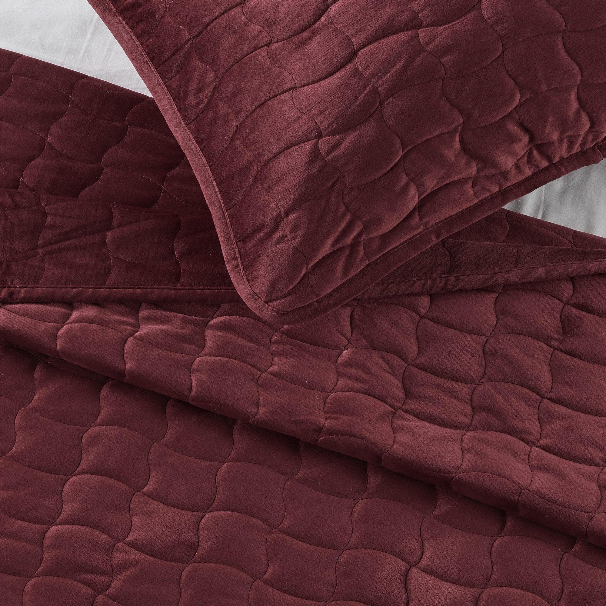 Velvet Box-Stitched Quilt Set - Vivica Collection - Image 47
