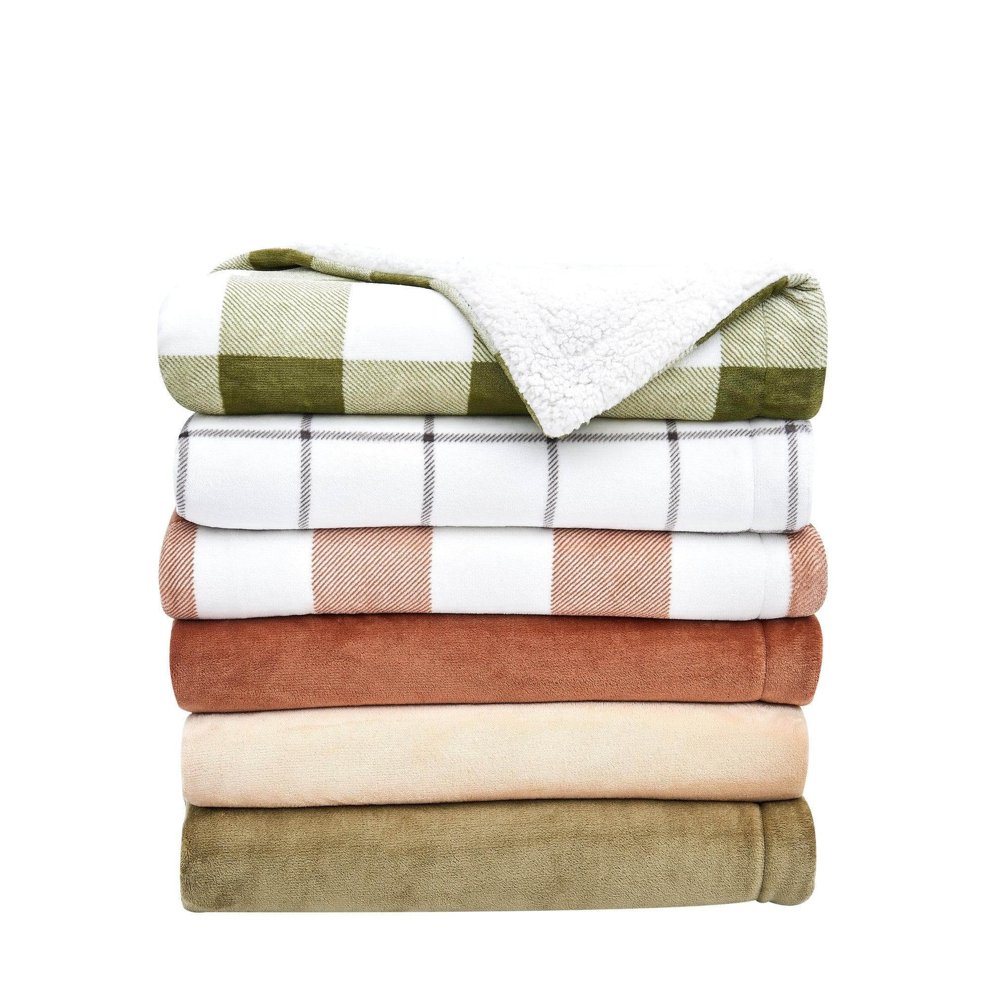 Velvet Plush Sherpa Luxury Bed Blanket - Kinsley Collection - Image 102
