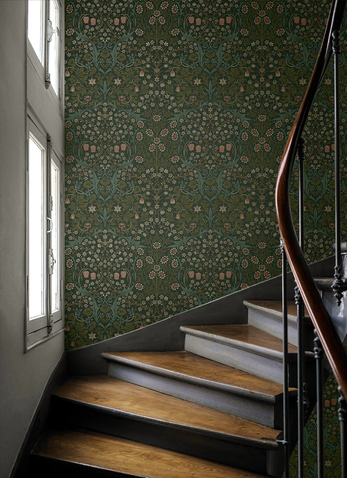 Victorian Garden Floral Premium Peel and Stick Removable Wallpaper - Image 31