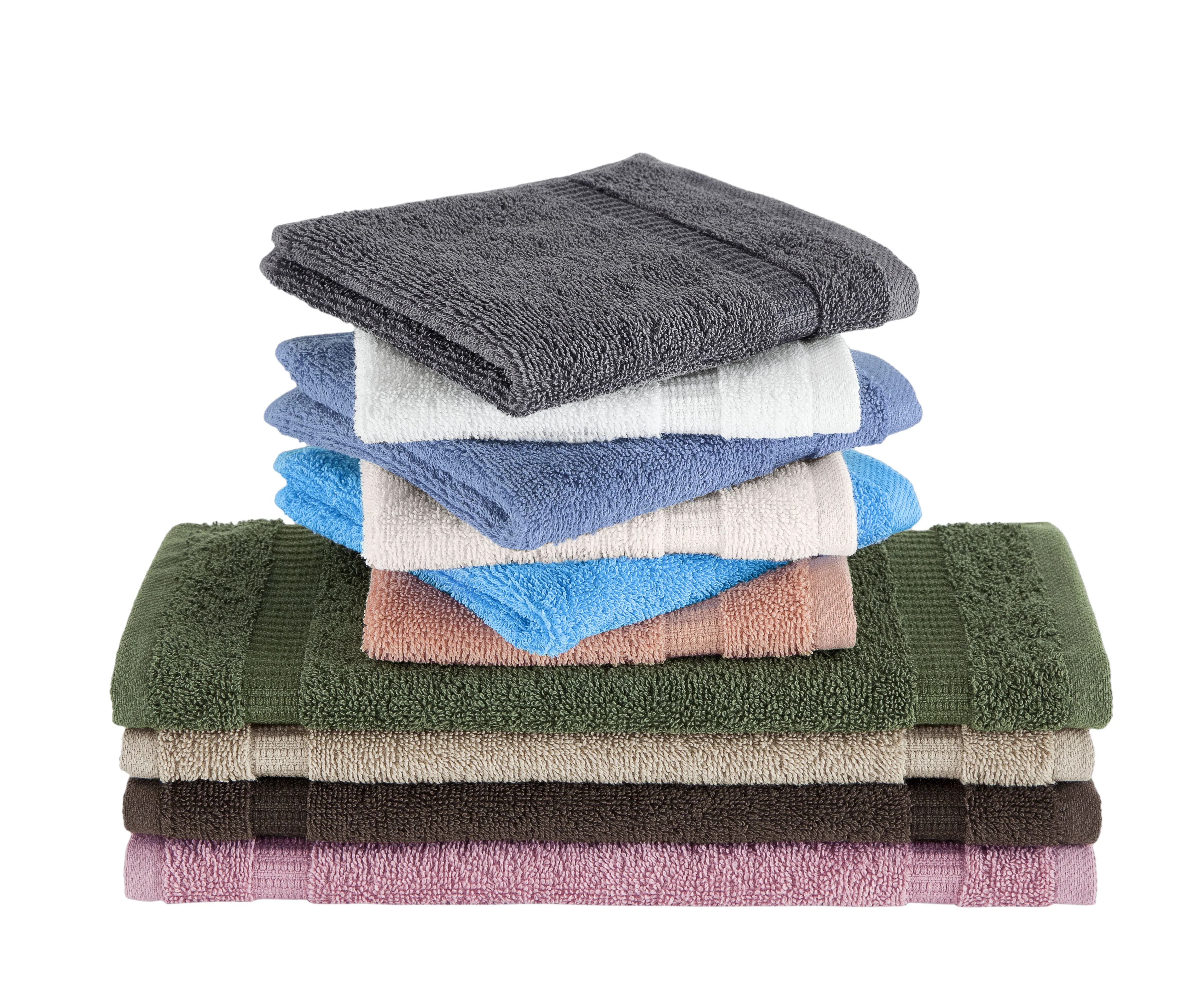 Villa Turkish Cotton Hotel Collection Washcloths - 12 Pieces