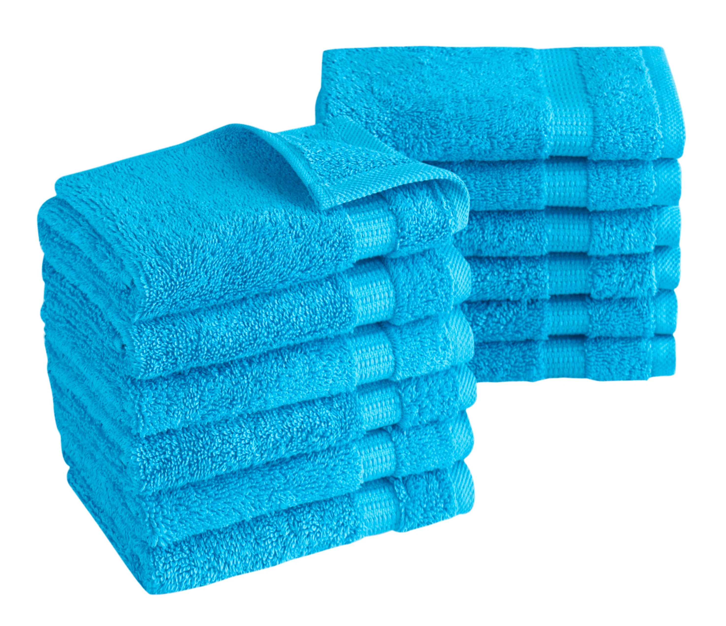 Villa Turkish Cotton Hotel Collection Washcloths - 12 Pieces - Image 6