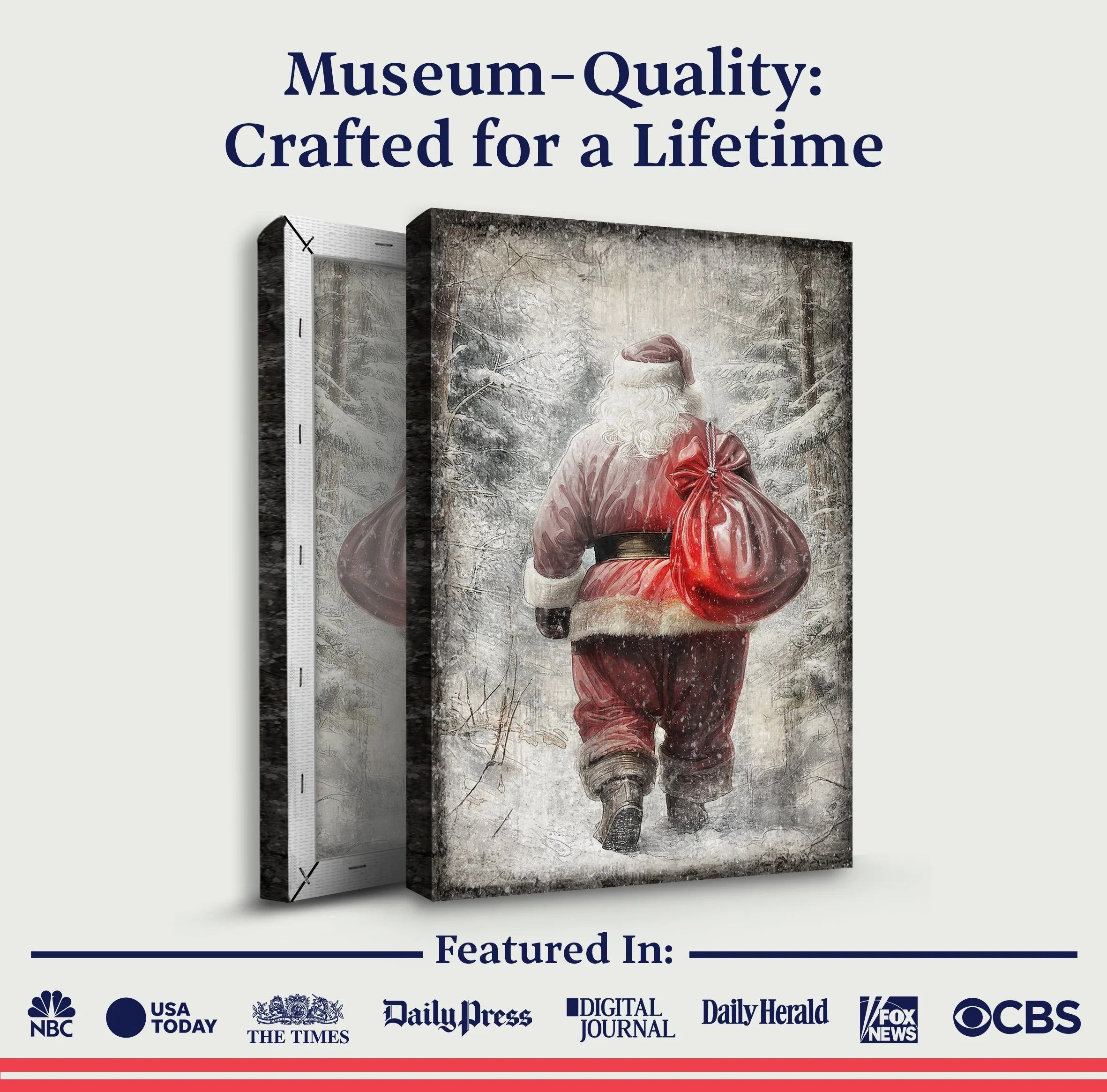 Vintage Christmas Santa Claus Wall Art III - Image 4