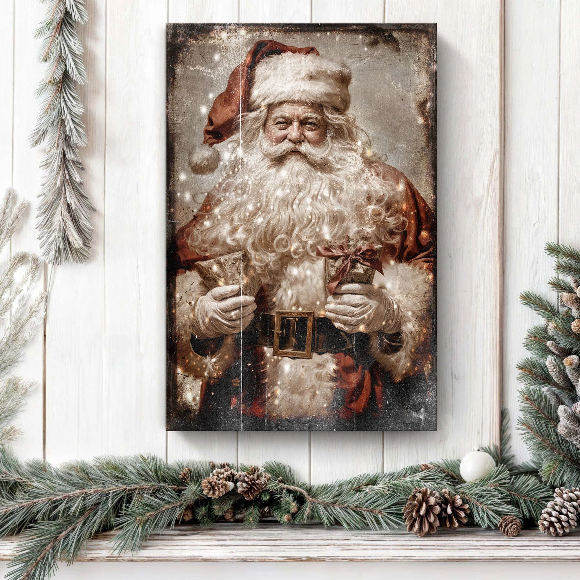 Vintage Christmas Santa Claus Wall Art IV - Image 3