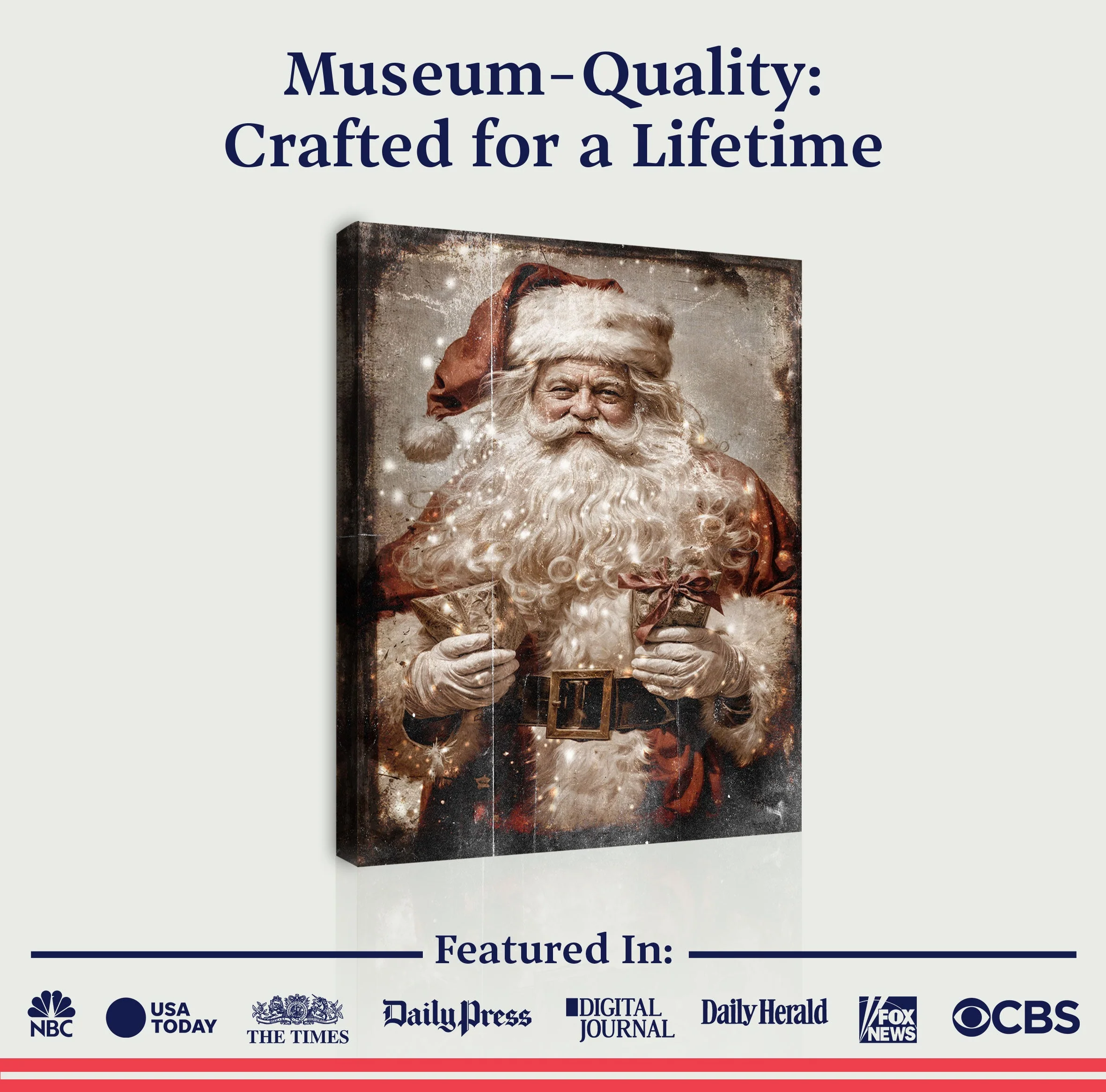 Vintage Christmas Santa Claus Wall Art IV - Image 4