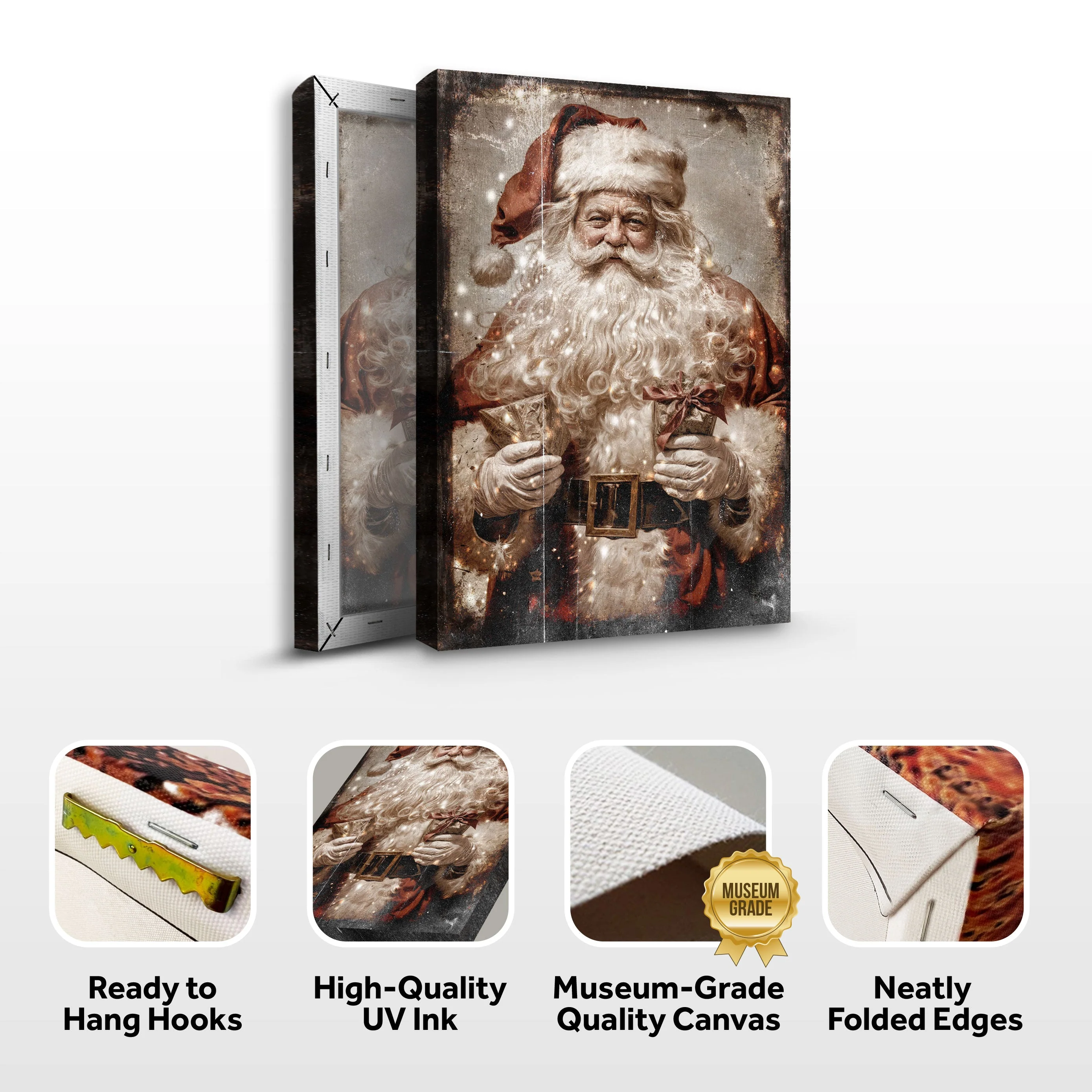 Vintage Christmas Santa Claus Wall Art IV - Image 6