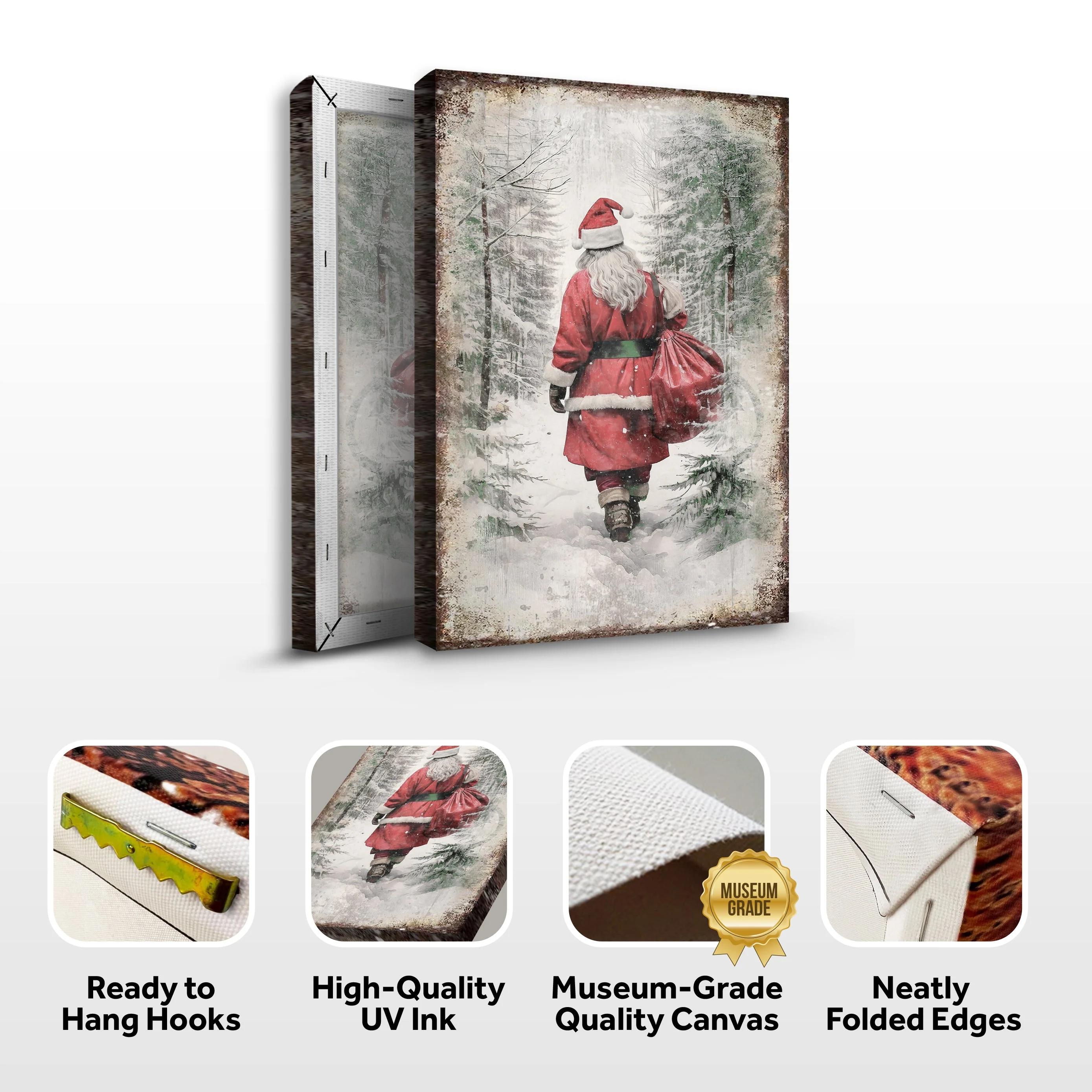 Vintage Christmas Santa Claus Wall Art V - Image 6