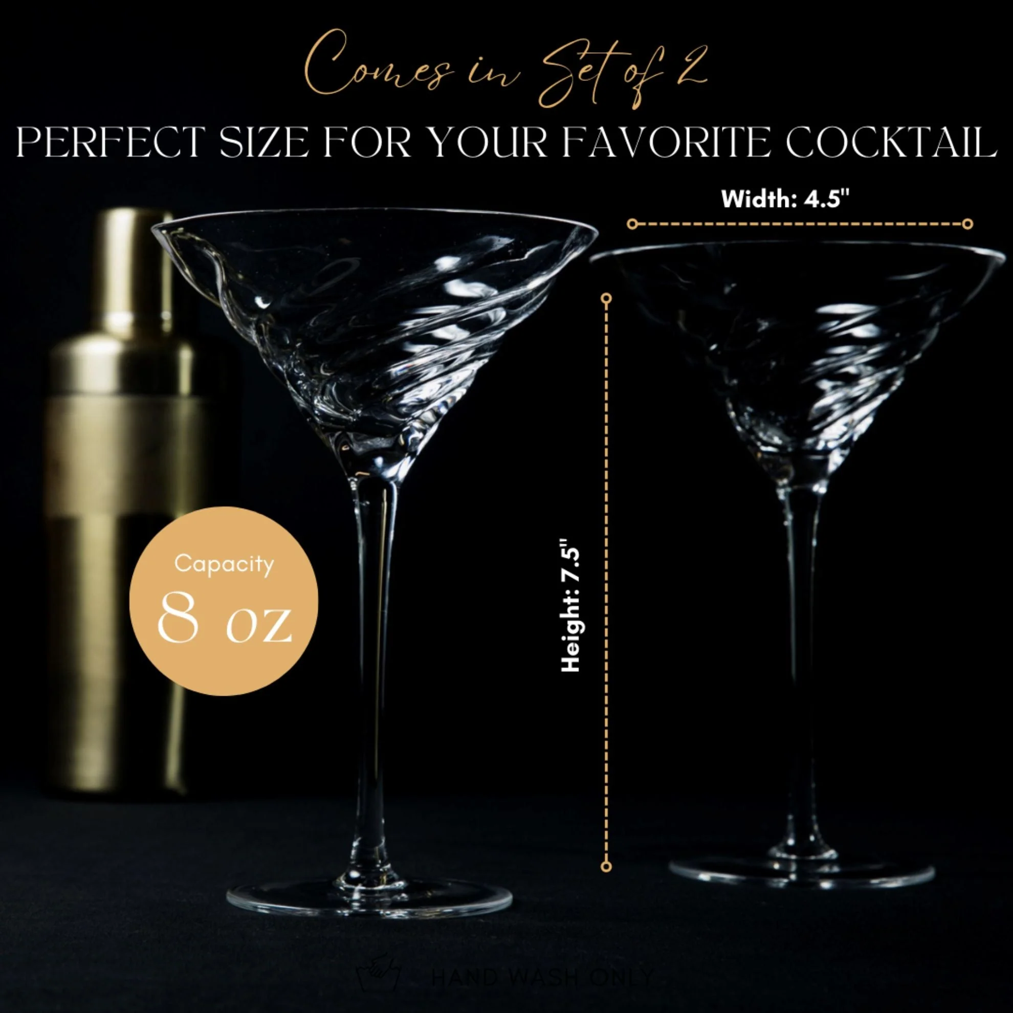 Vortex Martini Glass - Image 4