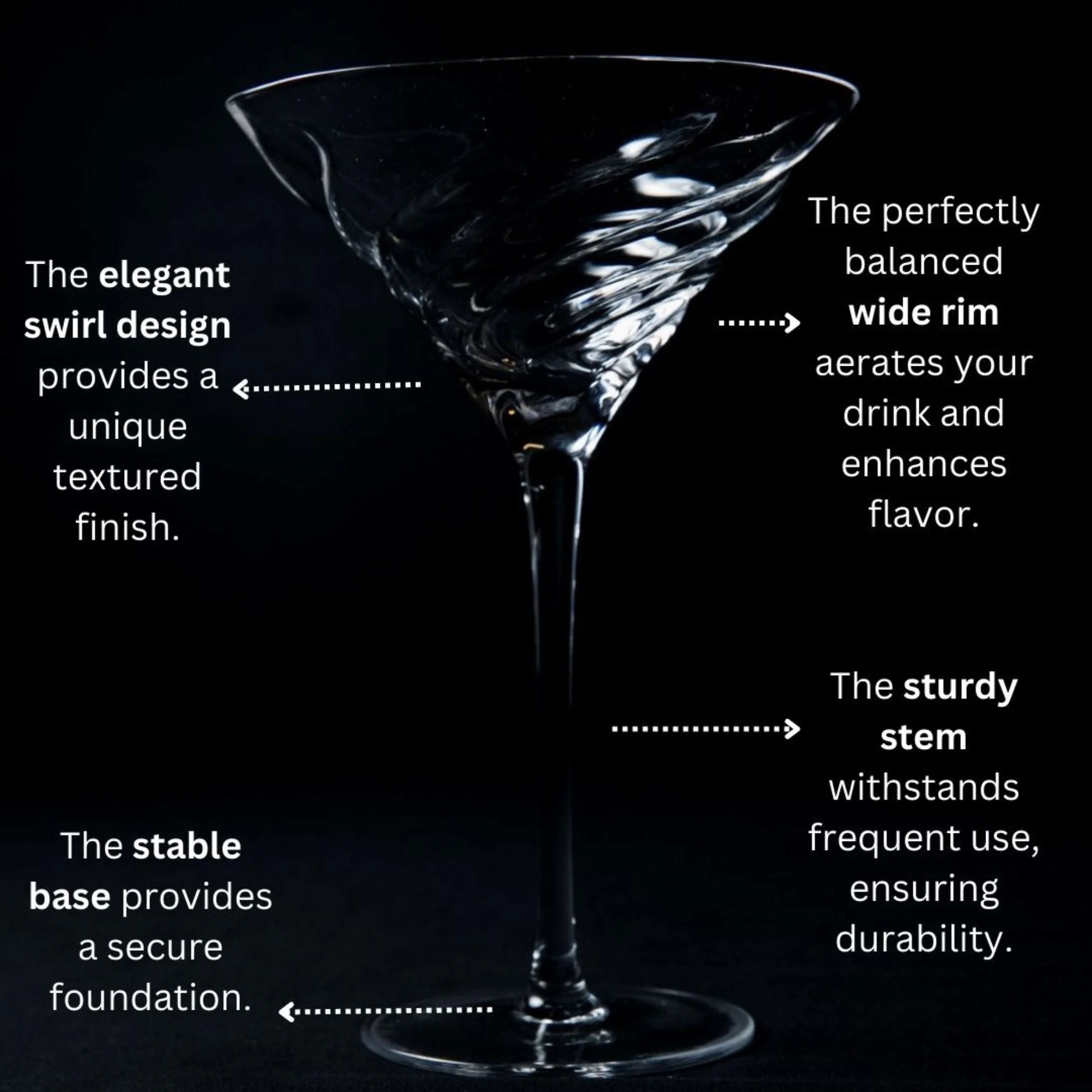 Vortex Martini Glass - Image 5
