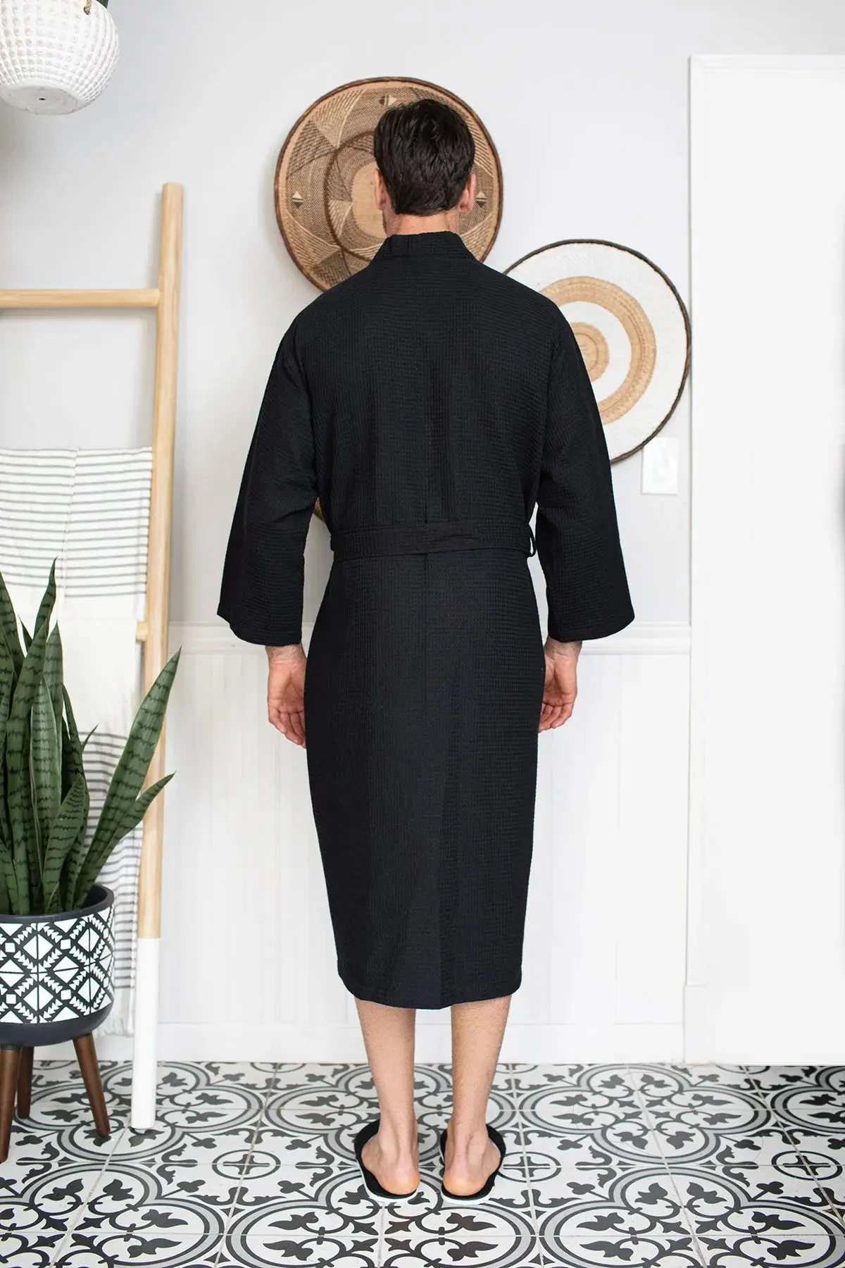 Waffle Spa Bathrobe for Men -  Absorbent, Lightweight - Image 24