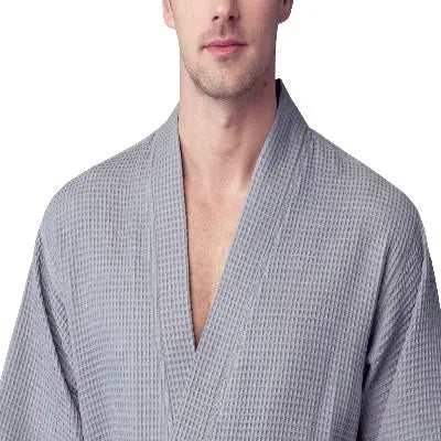 Waffle Spa Bathrobe for Men -  Absorbent, Lightweight - Image 34