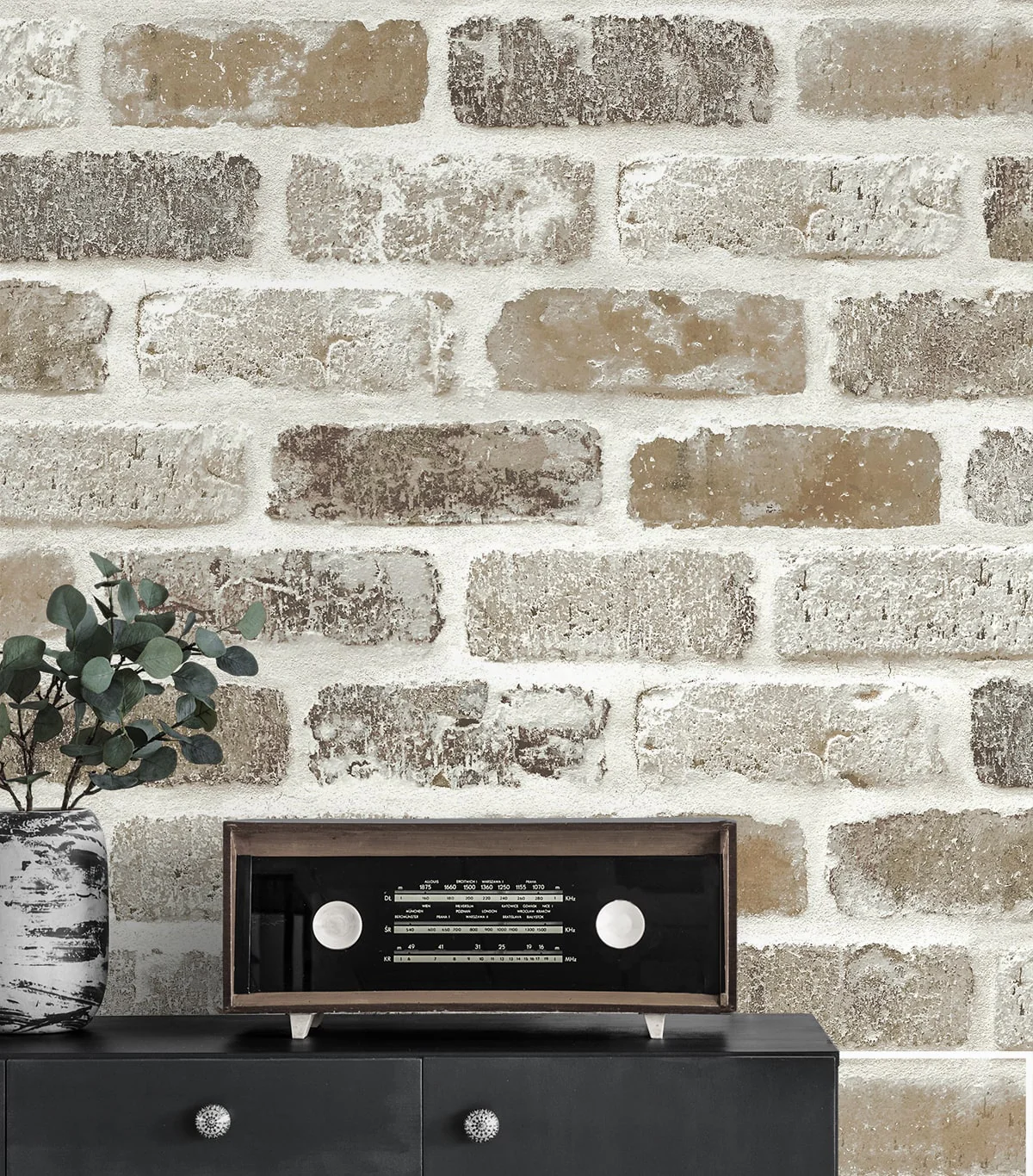 Washed Faux Brick Peel and Stick Removable Wallpaper - Image 15