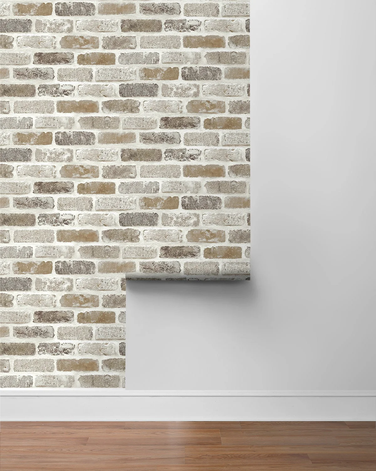 Washed Faux Brick Peel and Stick Removable Wallpaper - Image 17