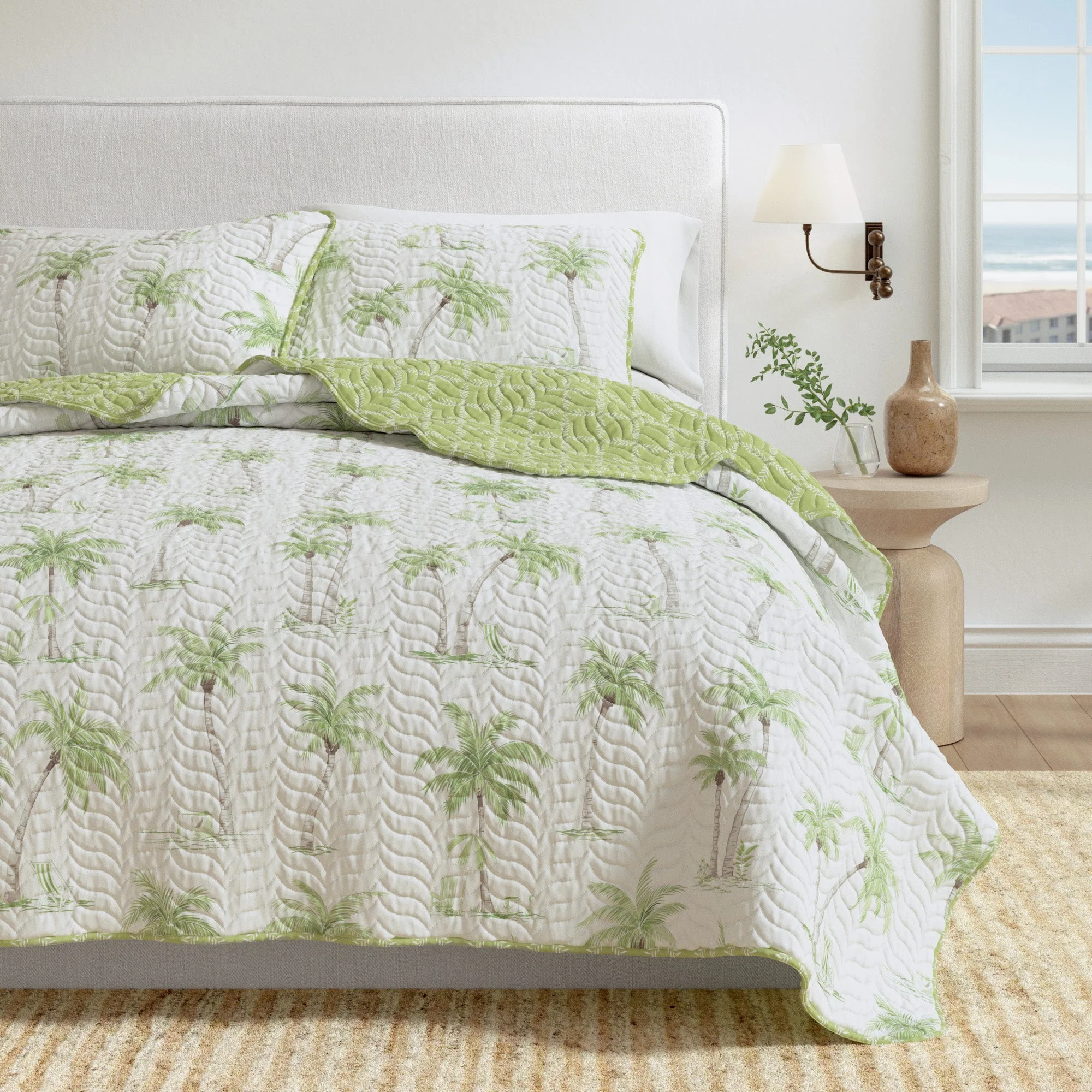 West Palm Trees Coastal Quilt Set - Coronado Collection - Image 6
