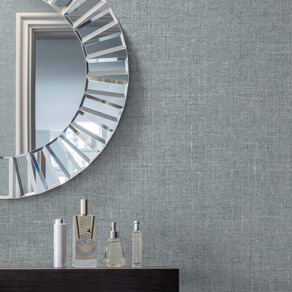 White Heron Abington Faux Linen Unpasted Wallpaper - Image 4