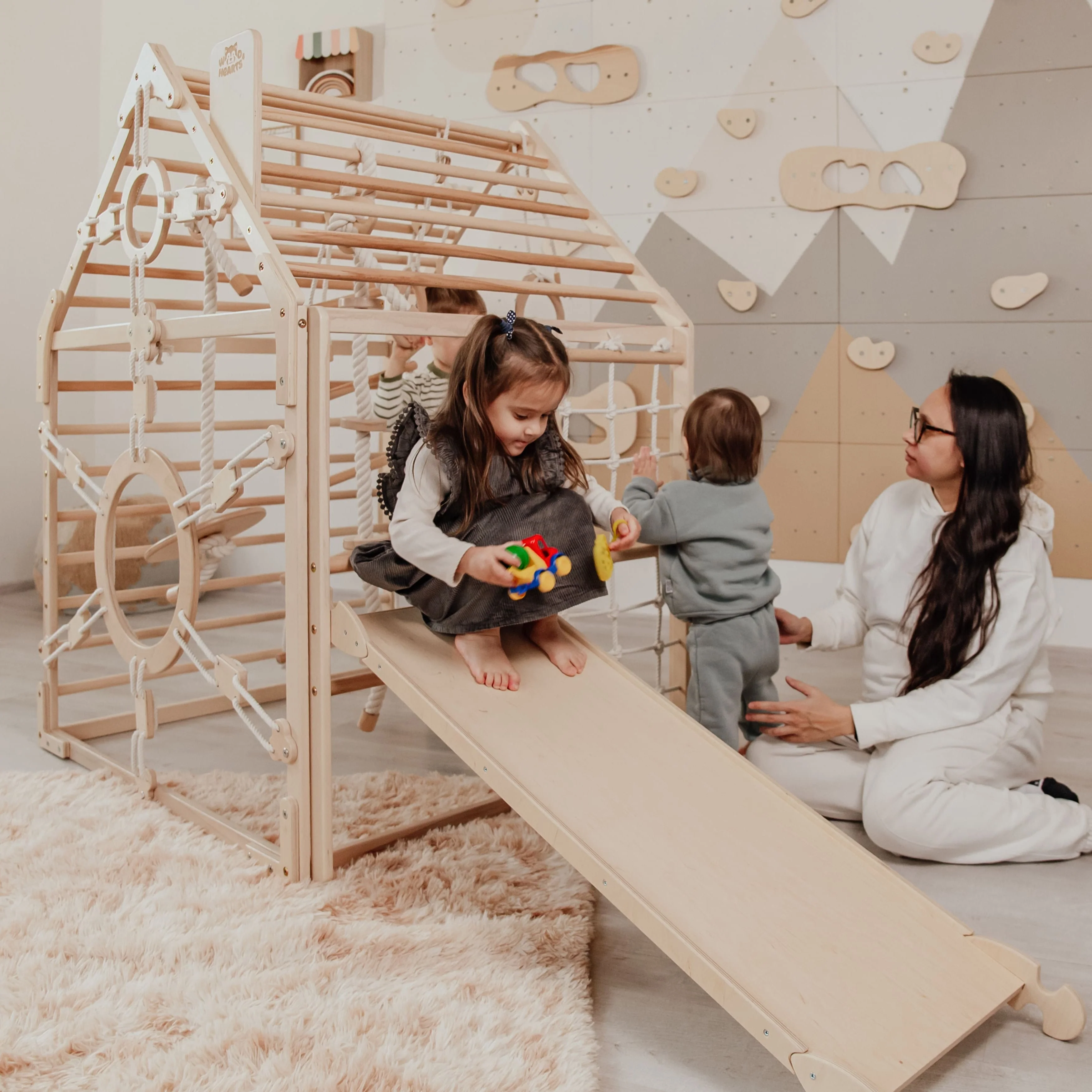 Wooden Toddler Climbing Playhouse, Ages 1β6 - Image 4