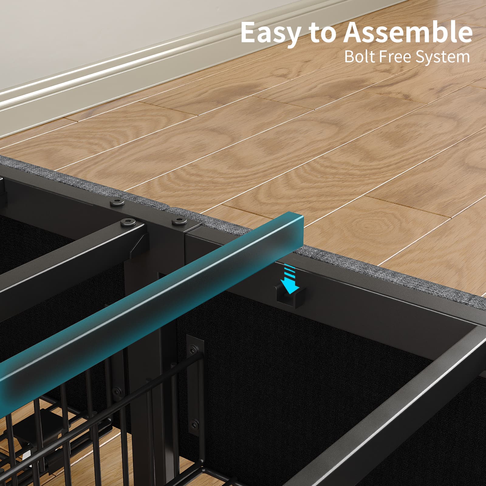 Bed Frame with 6 Drawers, USB Charging, LED Headboard - Image 9